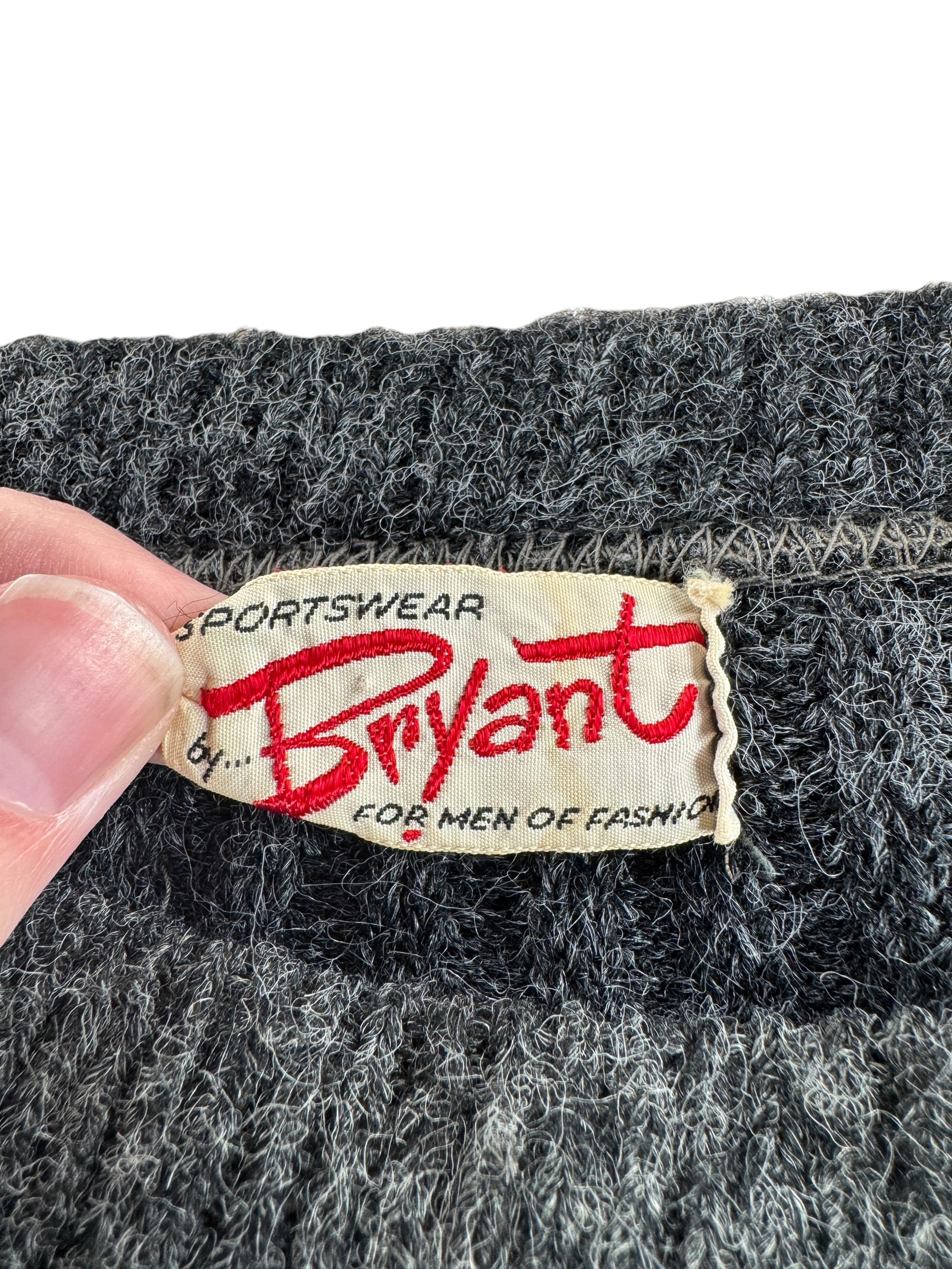 Label on Vintage Bryant Striped Sweater SZ M
