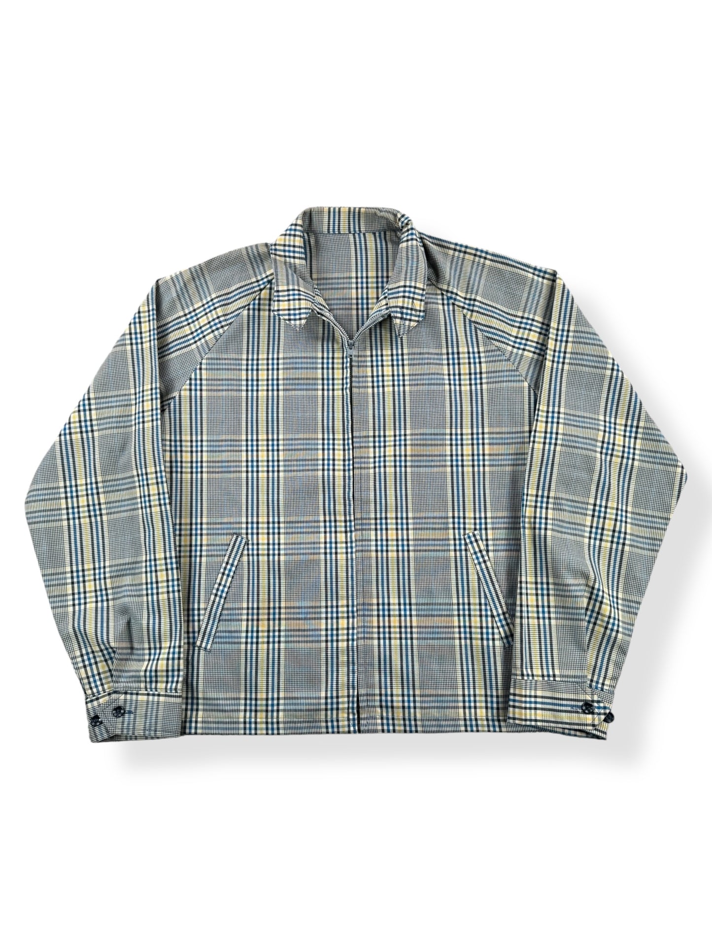 Front of Vintage Plaid Windbreaker Jacket SZ L