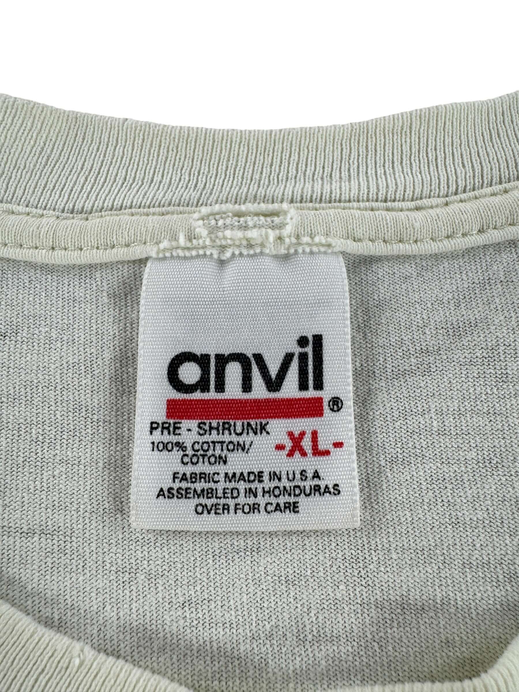 Tag on Vintage Anvil Blank White Tee SZ XL