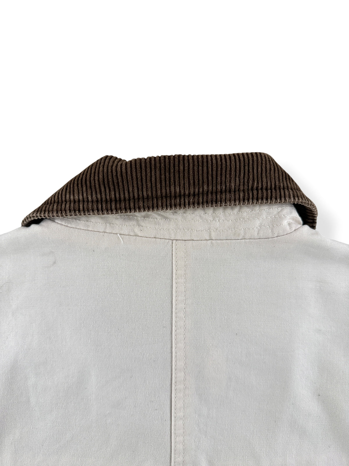 Back of collar on Vintage Land's End Barn Coat SZ M