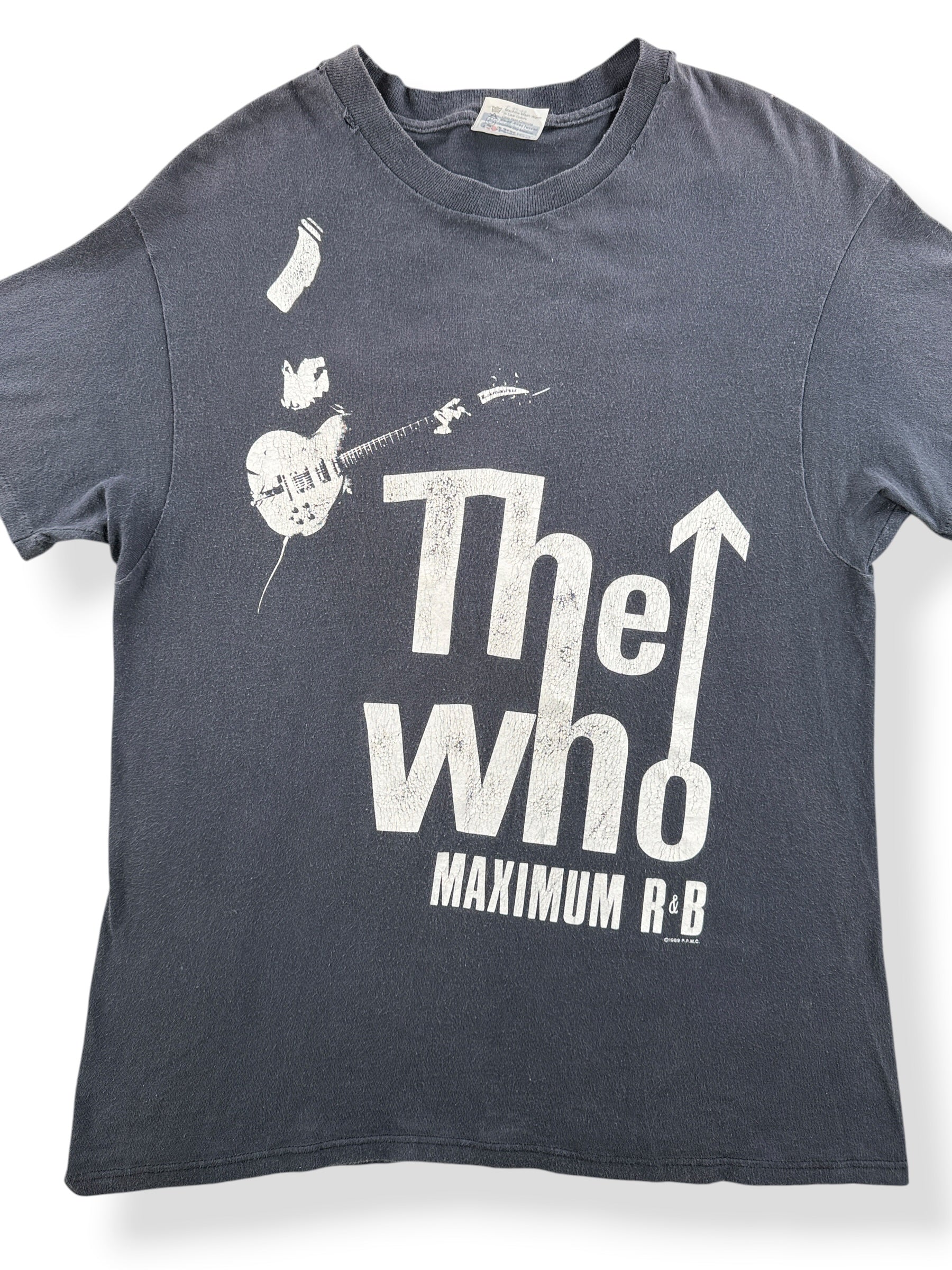Front Close Up of Vintage 1989 The Who The Kids Are Alright Tee SZ L (Fits M)