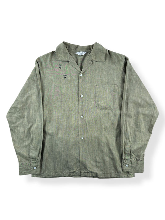 Front of Vintage Penney's Towncraft Loop Collar Long Sleeve Shirt SZ L