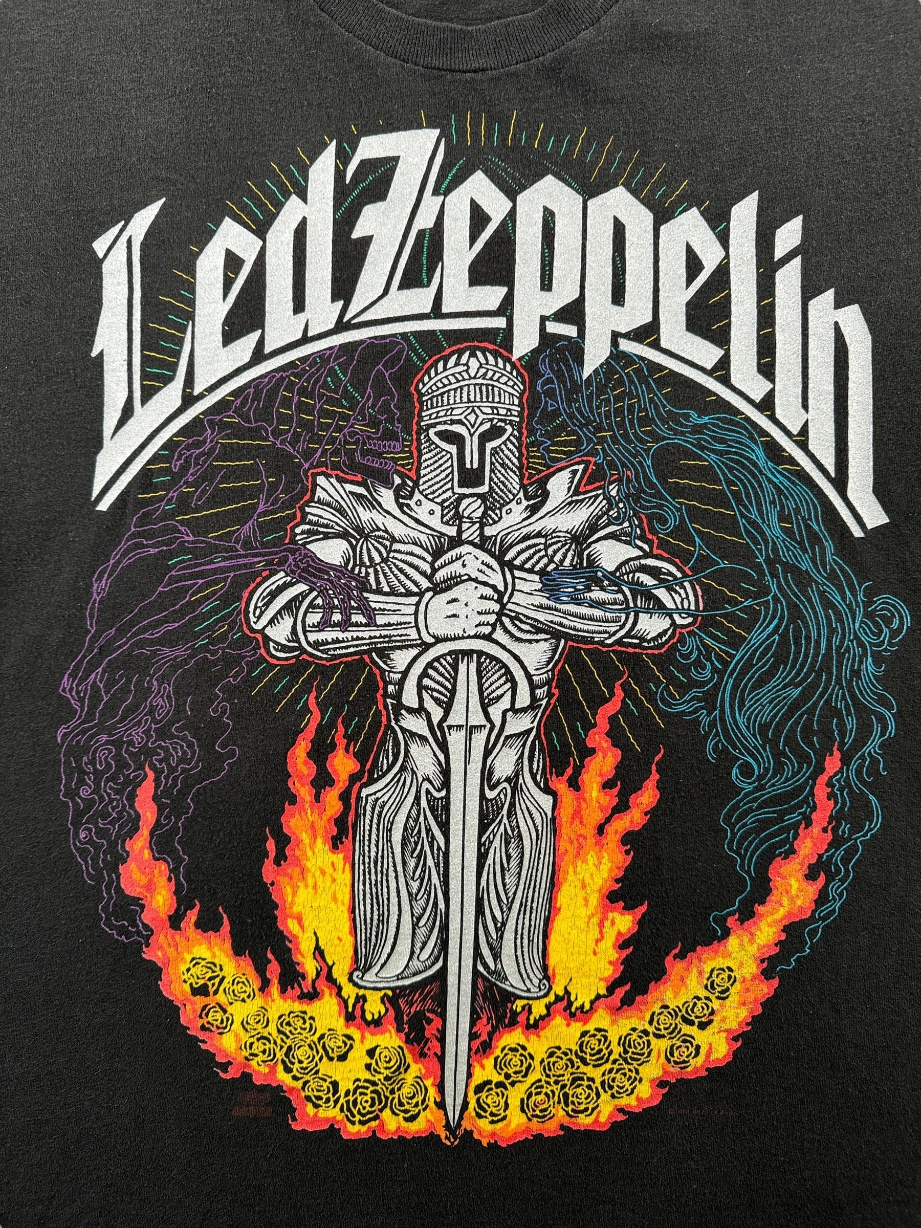 Front Graphic of Vintage 1992 Led Zeppelin Single Stitch Tee SZ L