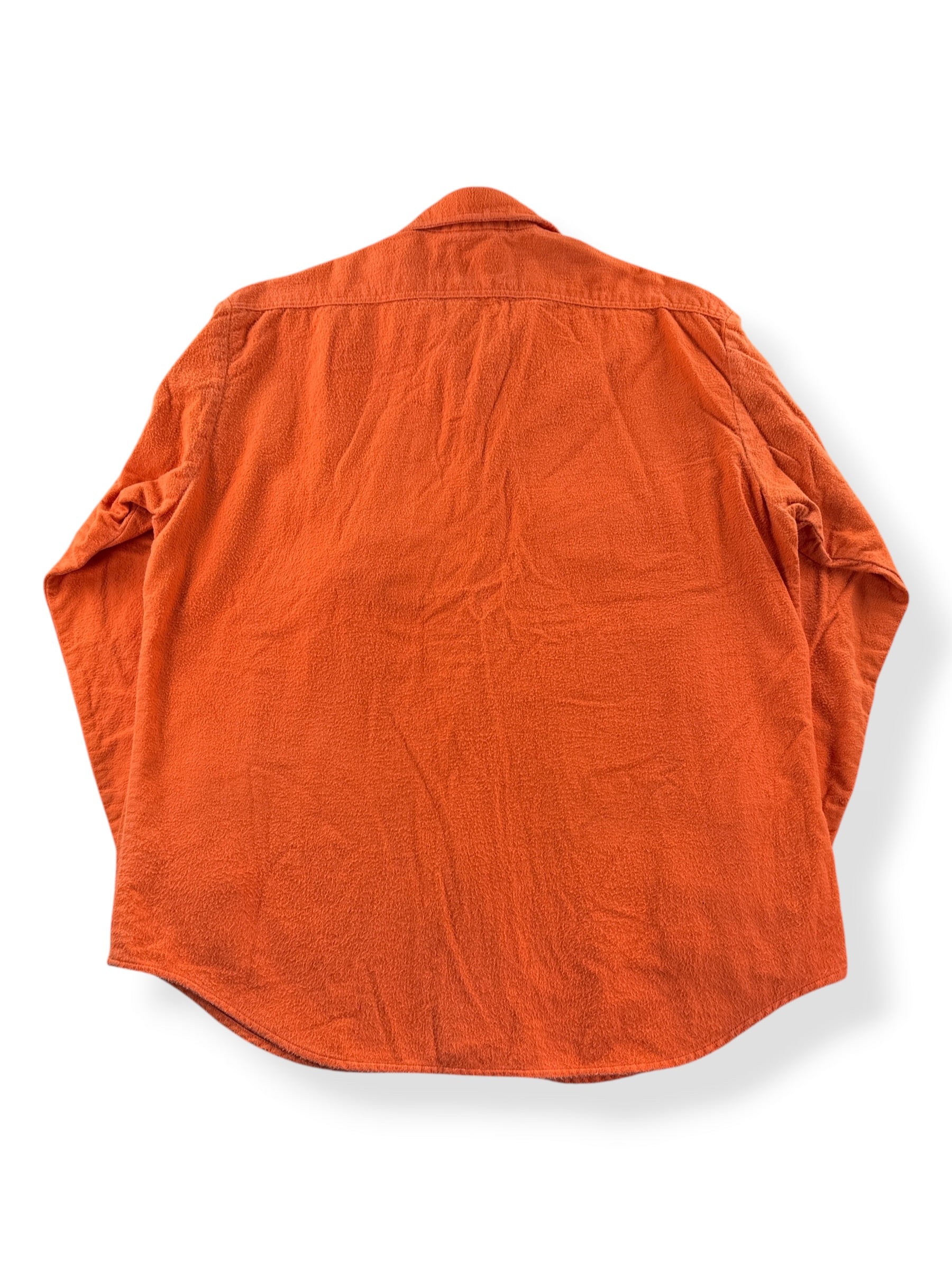 Back of Vintage 1980s Big Mac Orange Chamois Cloth Shirt SZ L