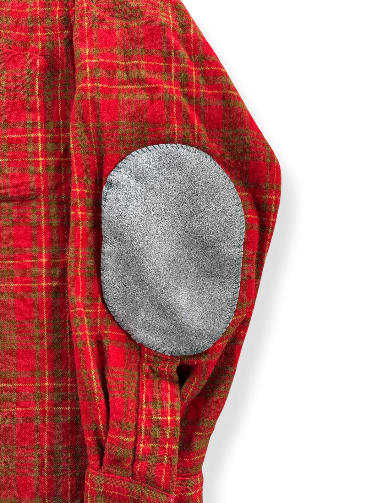 Elbow patch on Vintage 60s Puritan Wool Flannel SZ M