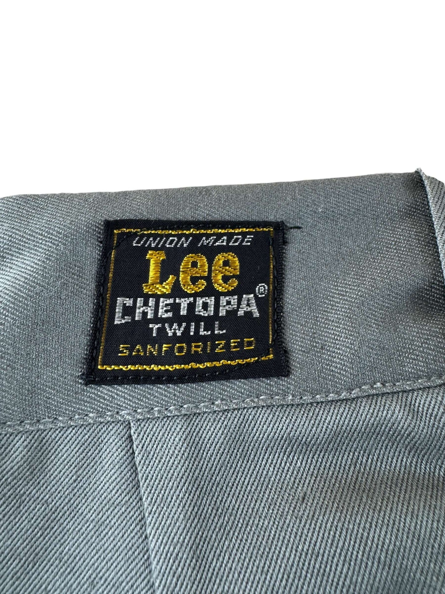Label on Vintage 50s Lee Chetopa Twill Grey Slacks W29