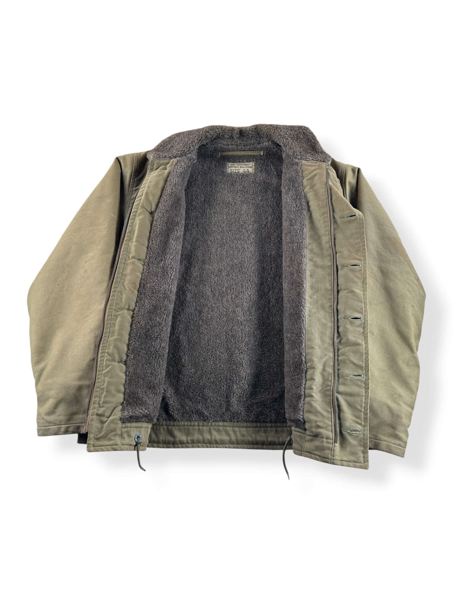 Inside of Vintage N-1 Deck Jacket SZ 44 - AS IS