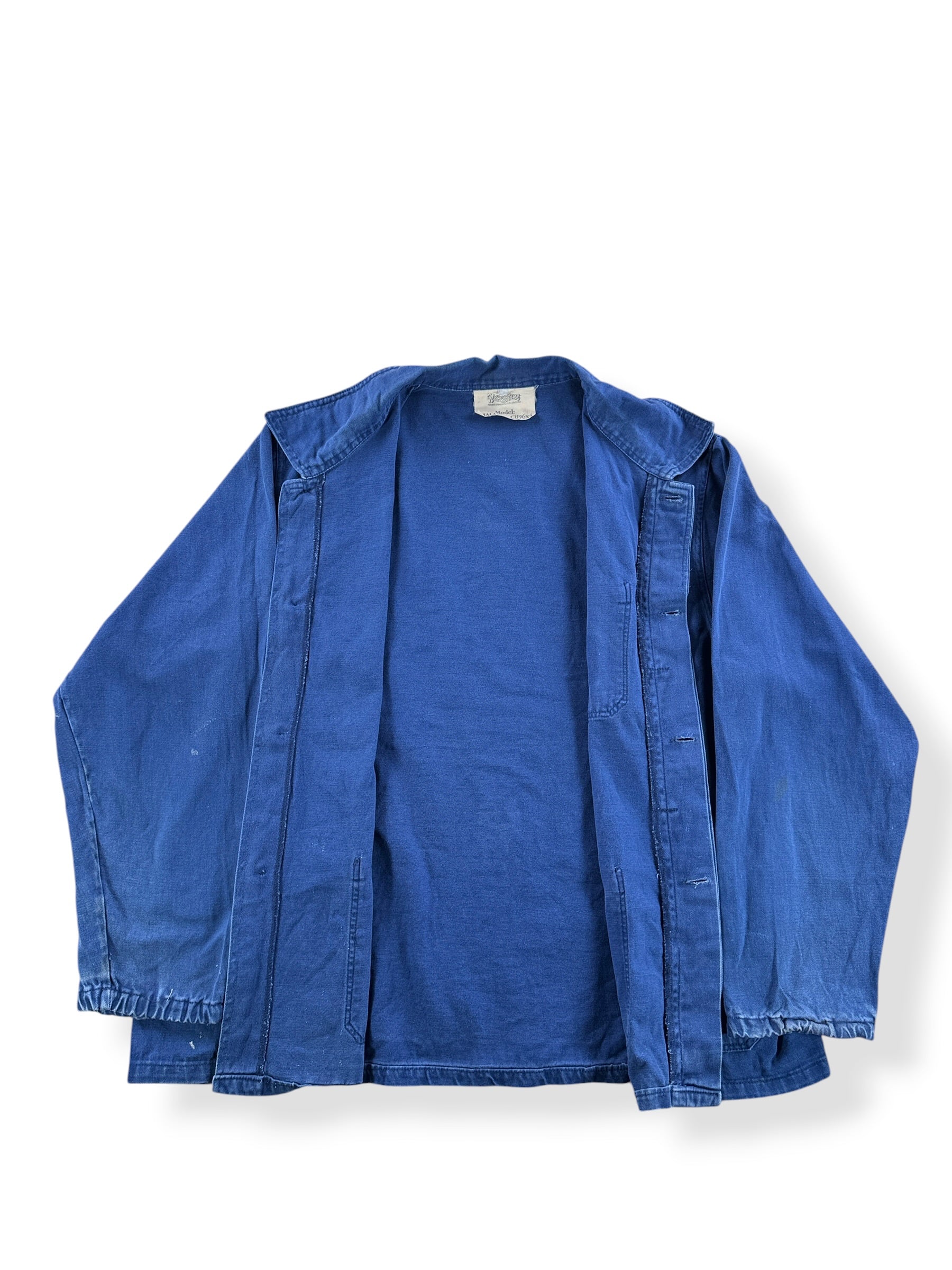 Inside of Vintage French Chore Coat SZ XL