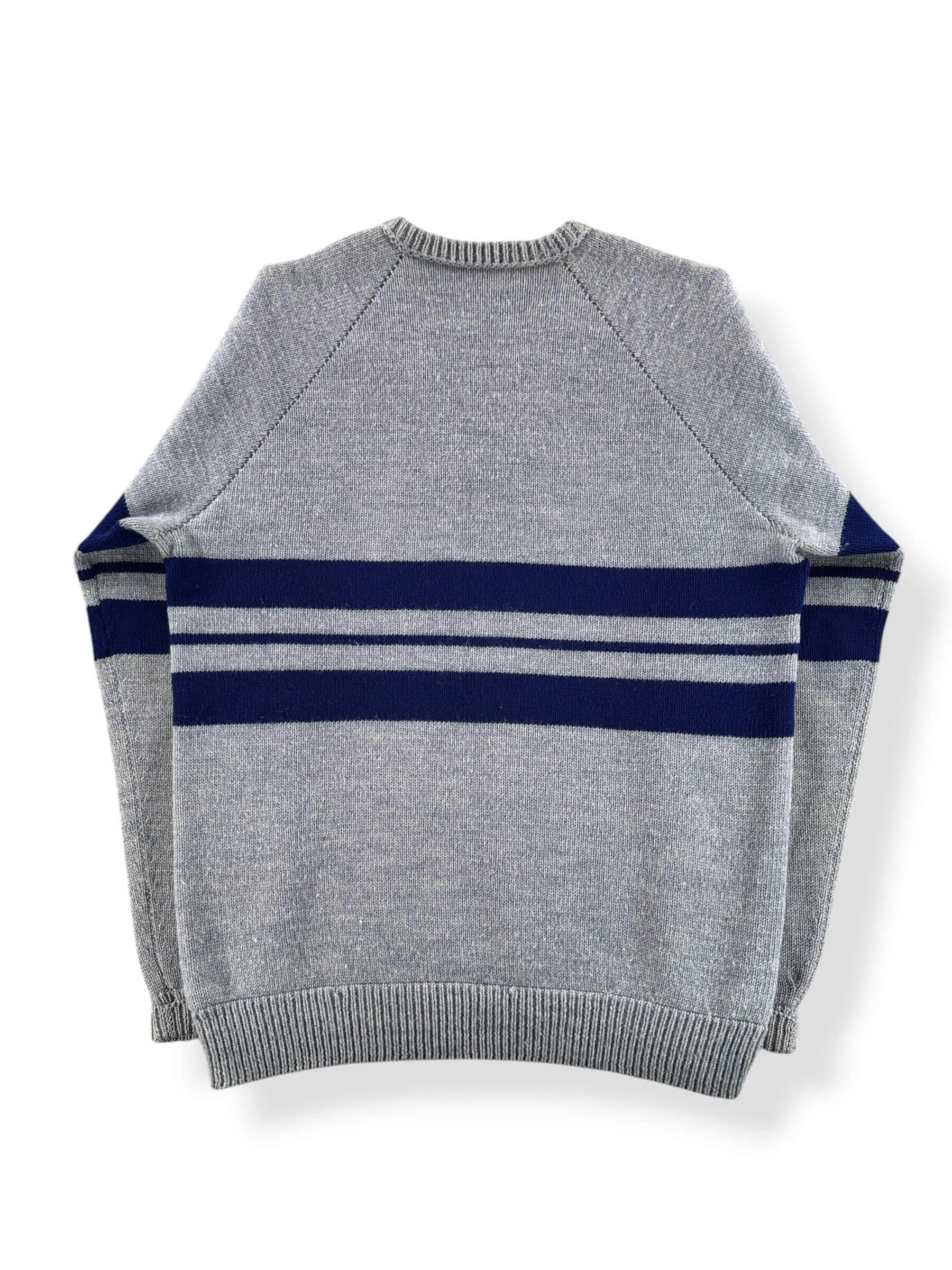 Back of Vintage Striped V Neck Sweater SZ M