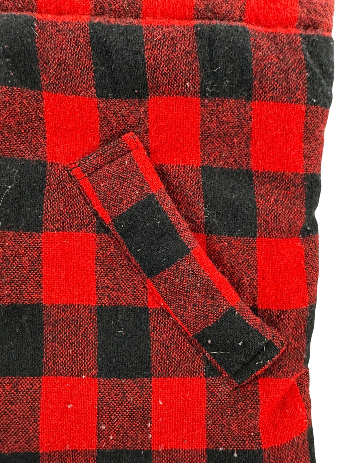 Pocket on Vintage Arrow Buffalo Plaid Down Vest SZ L