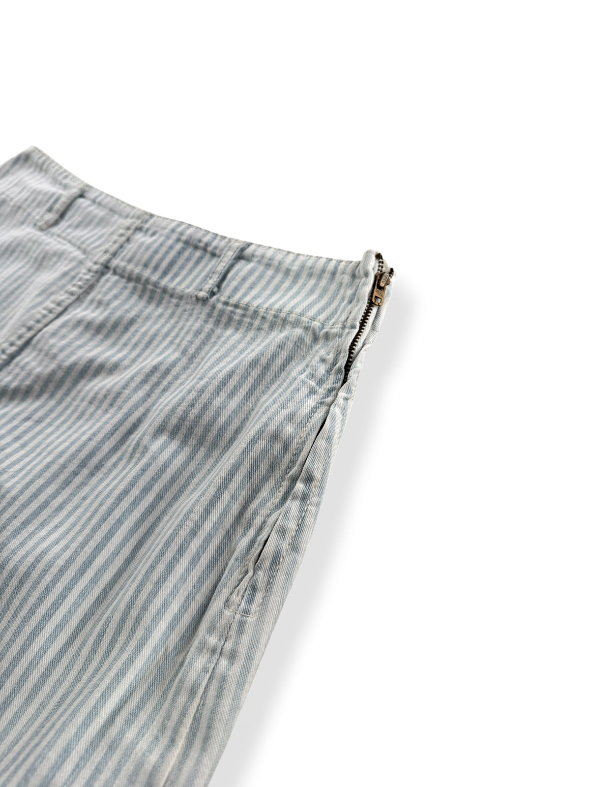 Side zipper on Vintage 80s Bongo Striped Skirt W30