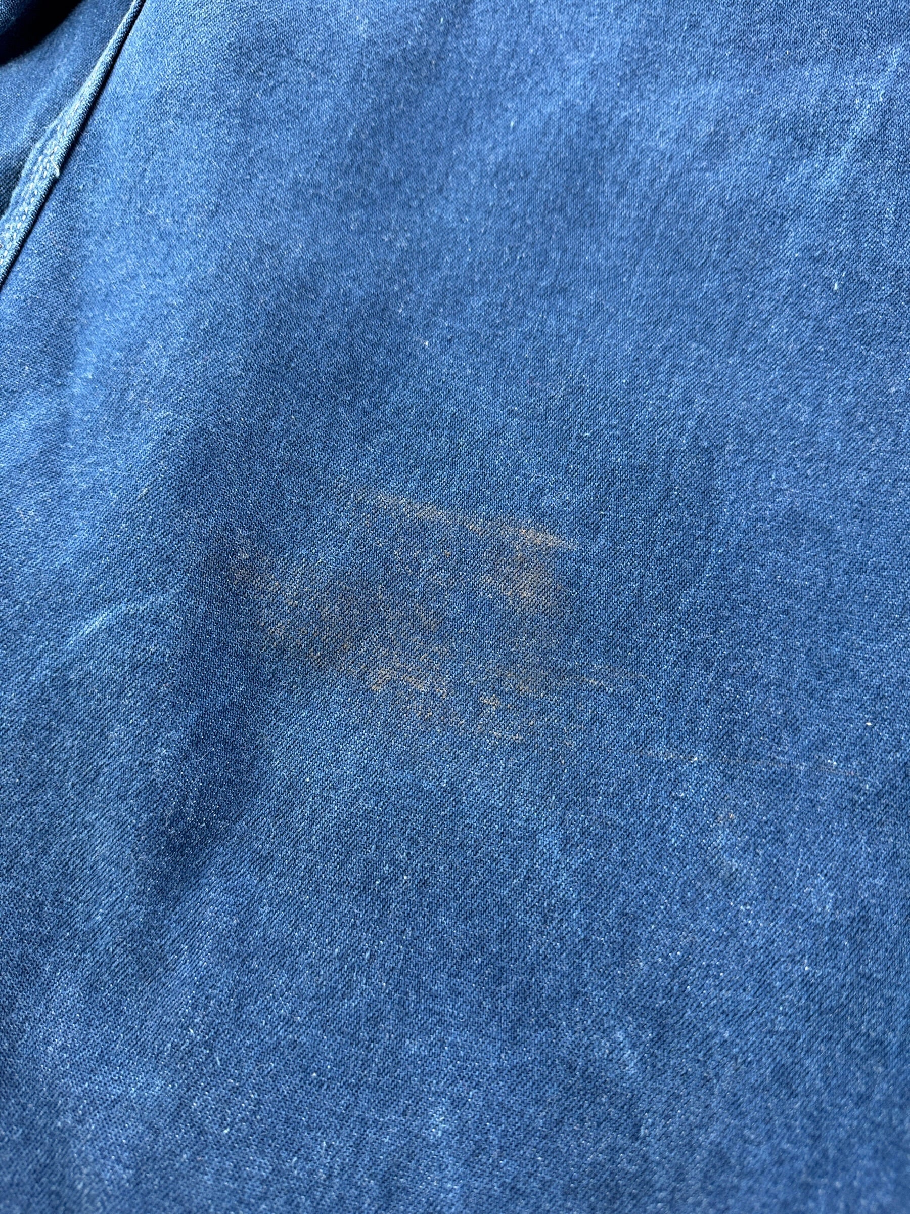 Dirt on back of Vintage 80's Big Mac Denim Chore Jacket SZ L