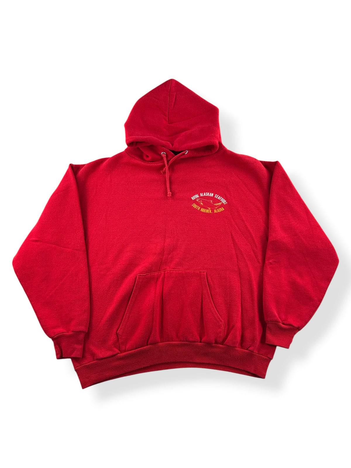 Front of Vintage Naknek Alaska Hoodie SZ XL (Fits L)