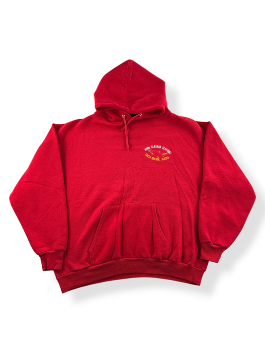 Front of Vintage Naknek Alaska Hoodie SZ XL (Fits L)