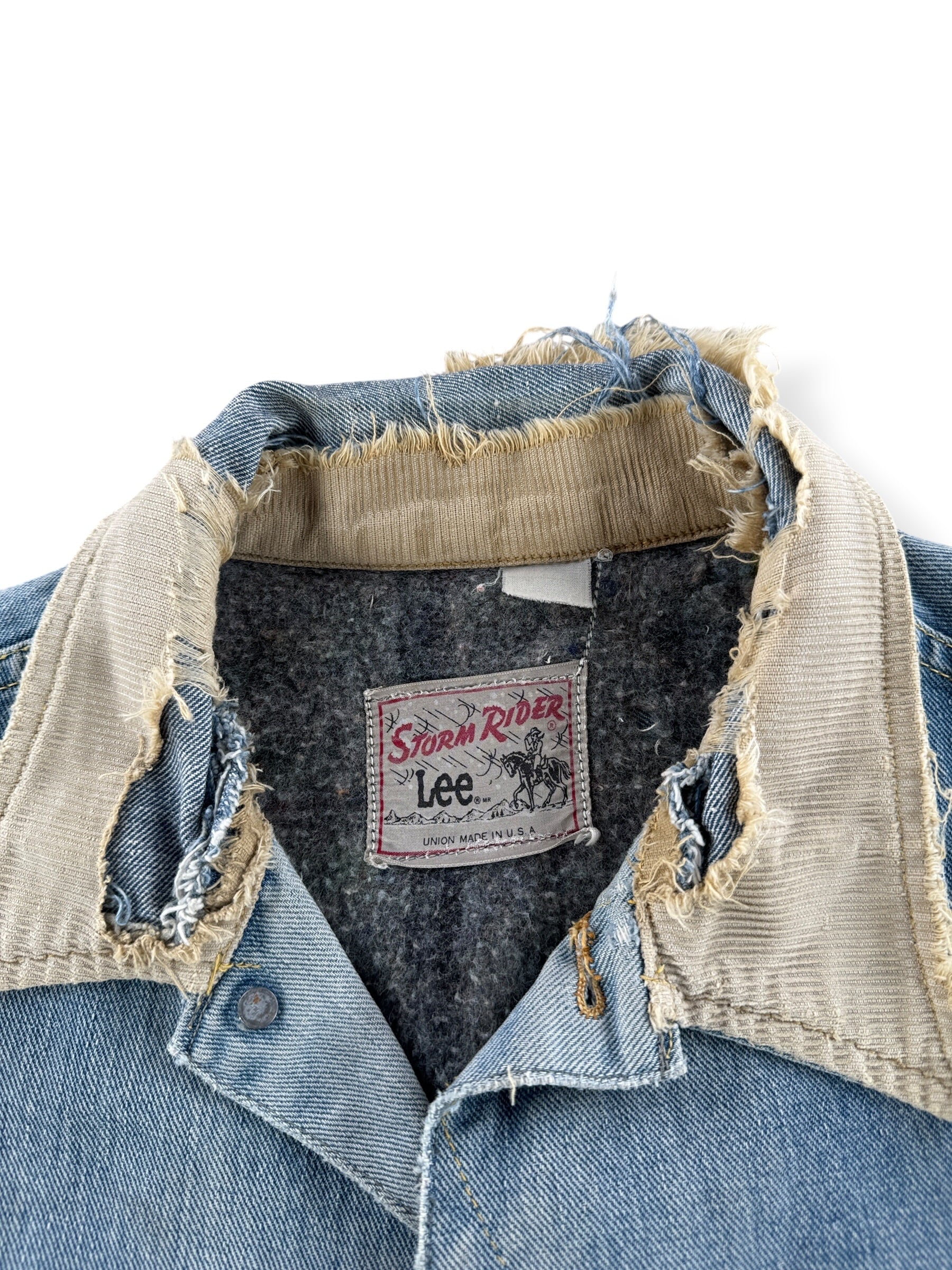 Vintage Thrashed 70s Lee Storm Rider Denim Jacket SZ L – The Barn