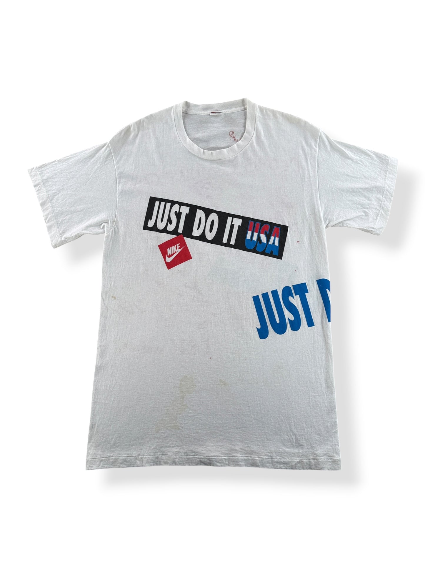 Front of Vintage Nike Grey Tag Signature Tee SZ L (Fits M)