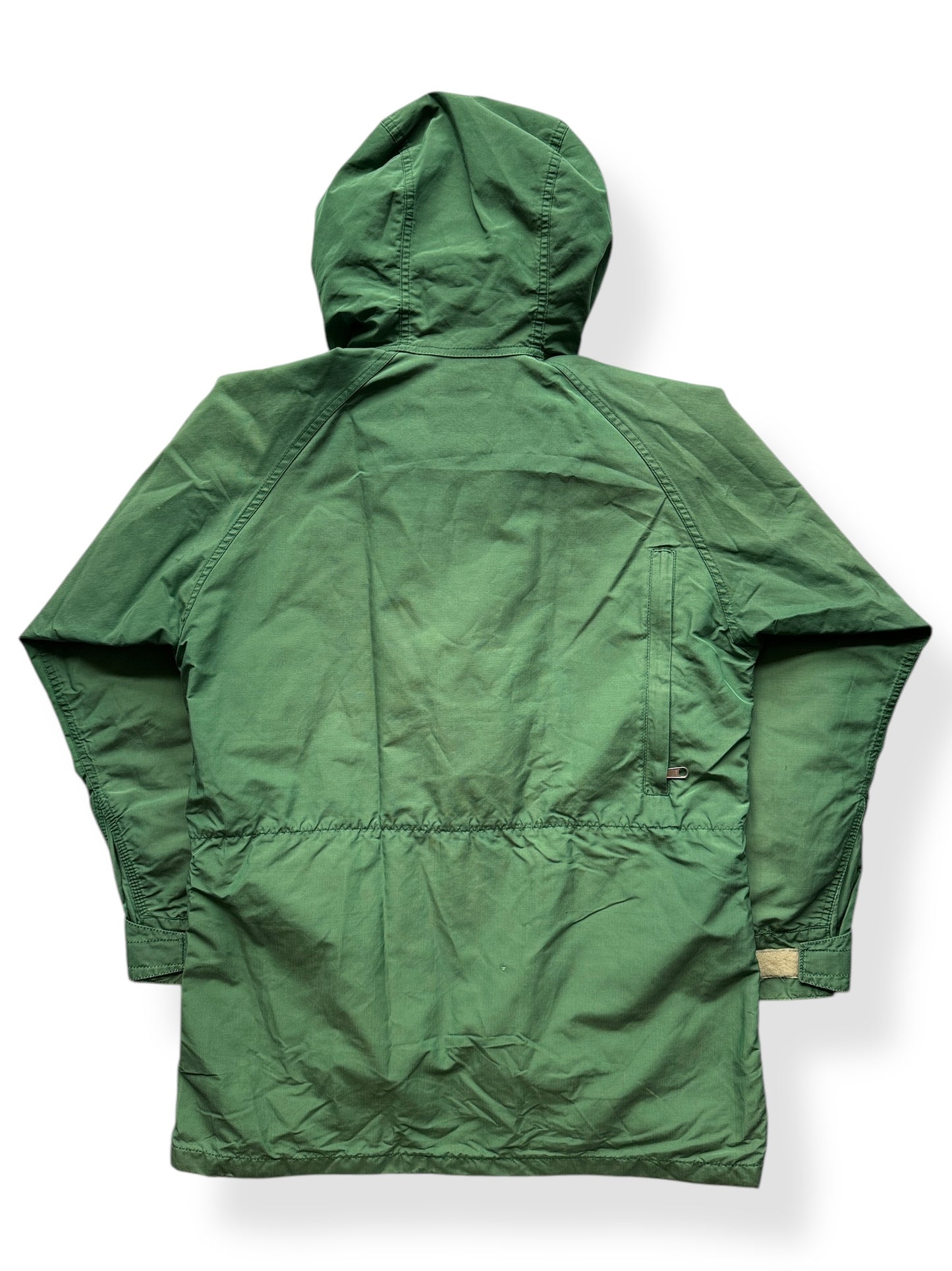 Back of Vintage Sierra Designs Green Rain Parka SZ S