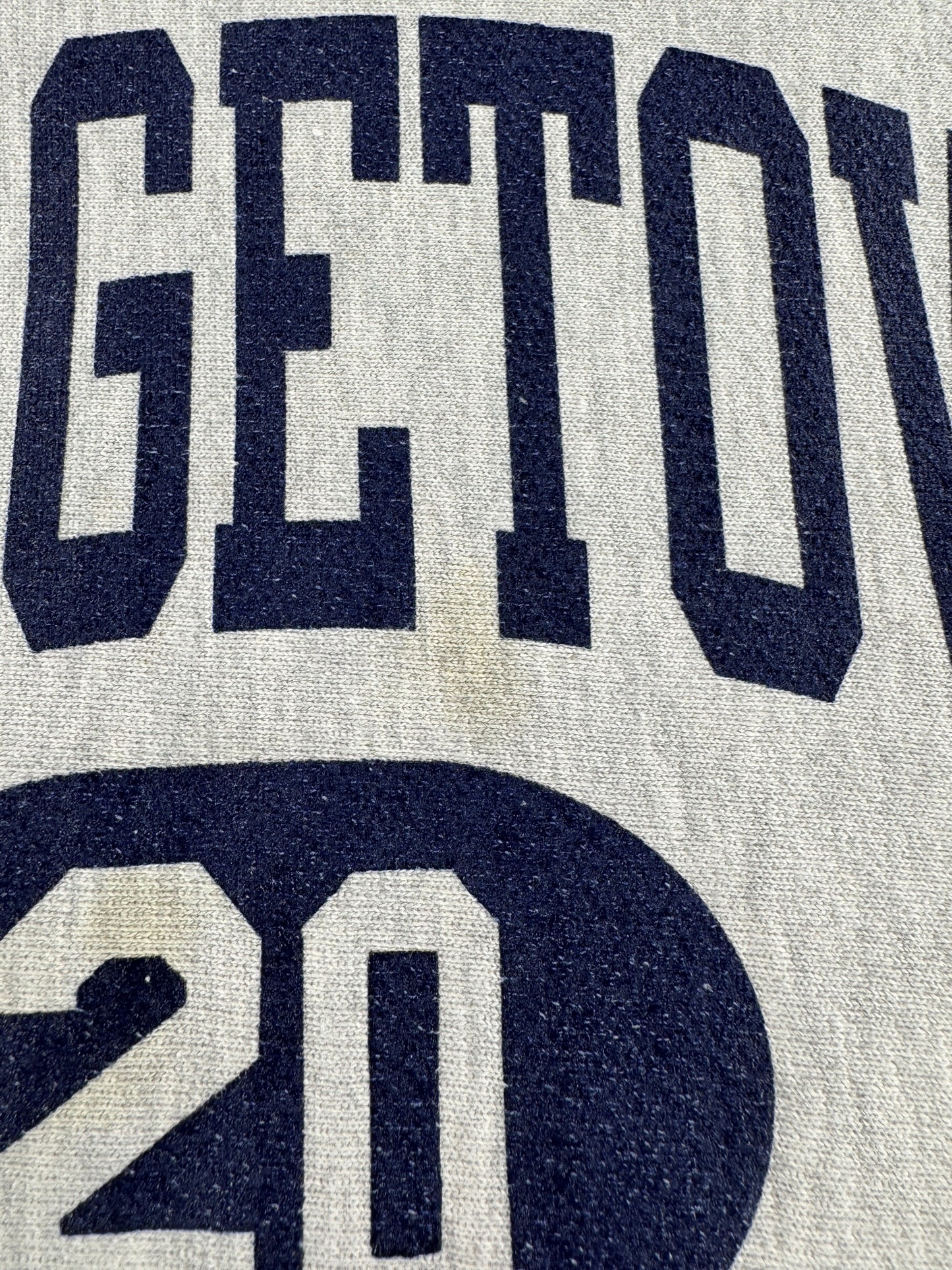 Stain on Vintage Georgetown Crew Reverse Weave Crewneck SZ XXL