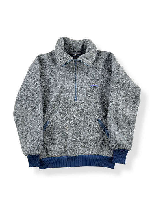 Front of Vintage Grey Patagonia Quarter Zip Jacket SZ S