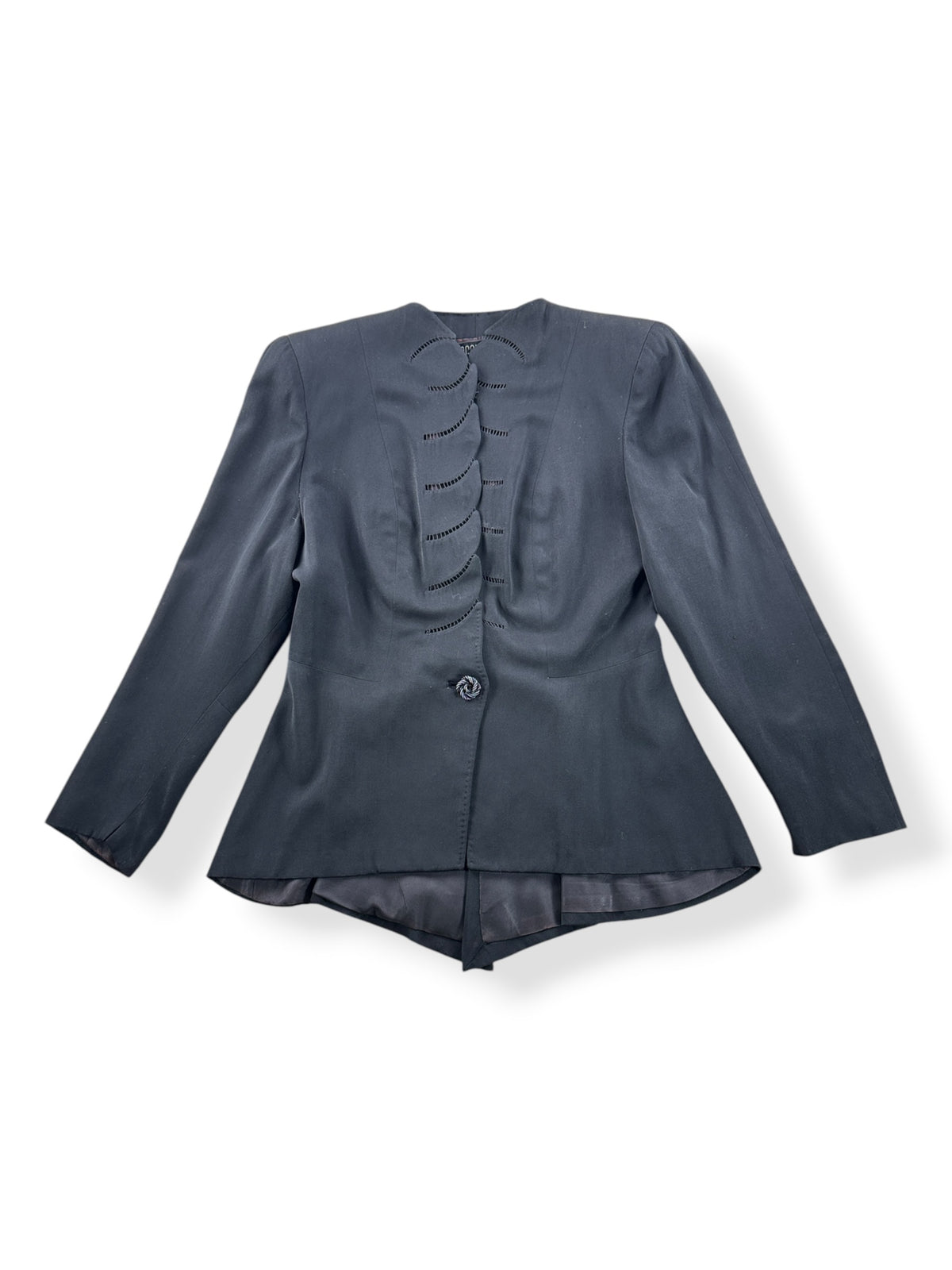 Front of Vintage 40s Blazer w Tails SZ M/L - AS IS