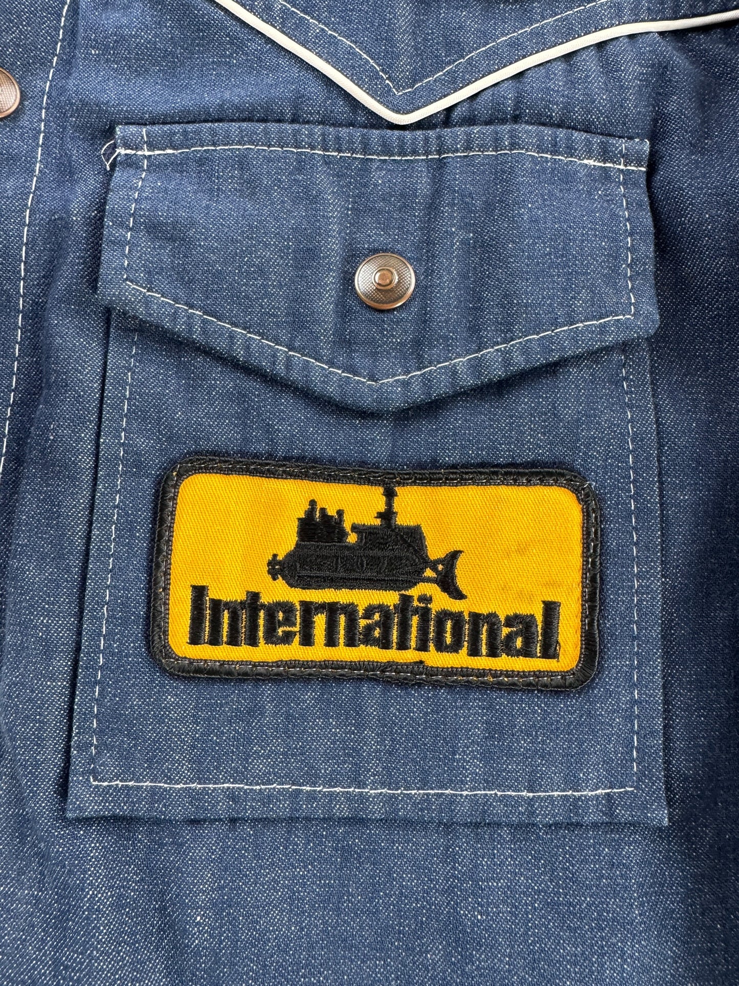 Patch on Vintage Swingster Western Denim Coat SZ L