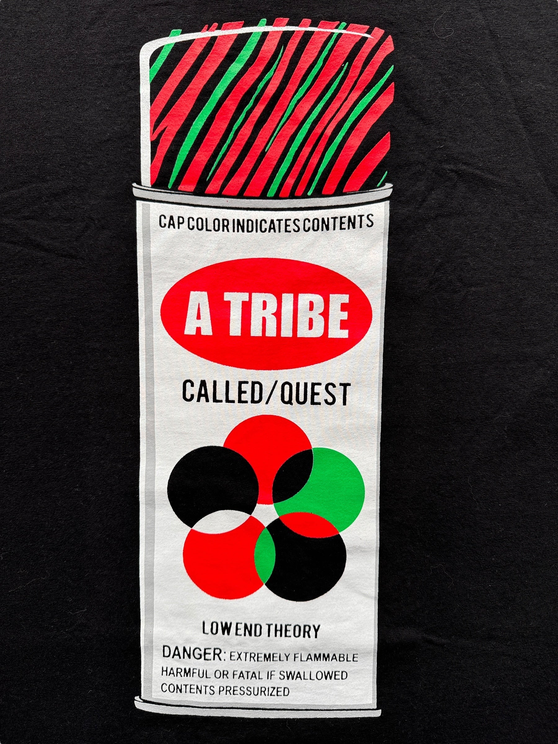 Front Graphic of 2000s Era Tribe Called Quest Tee SZ M