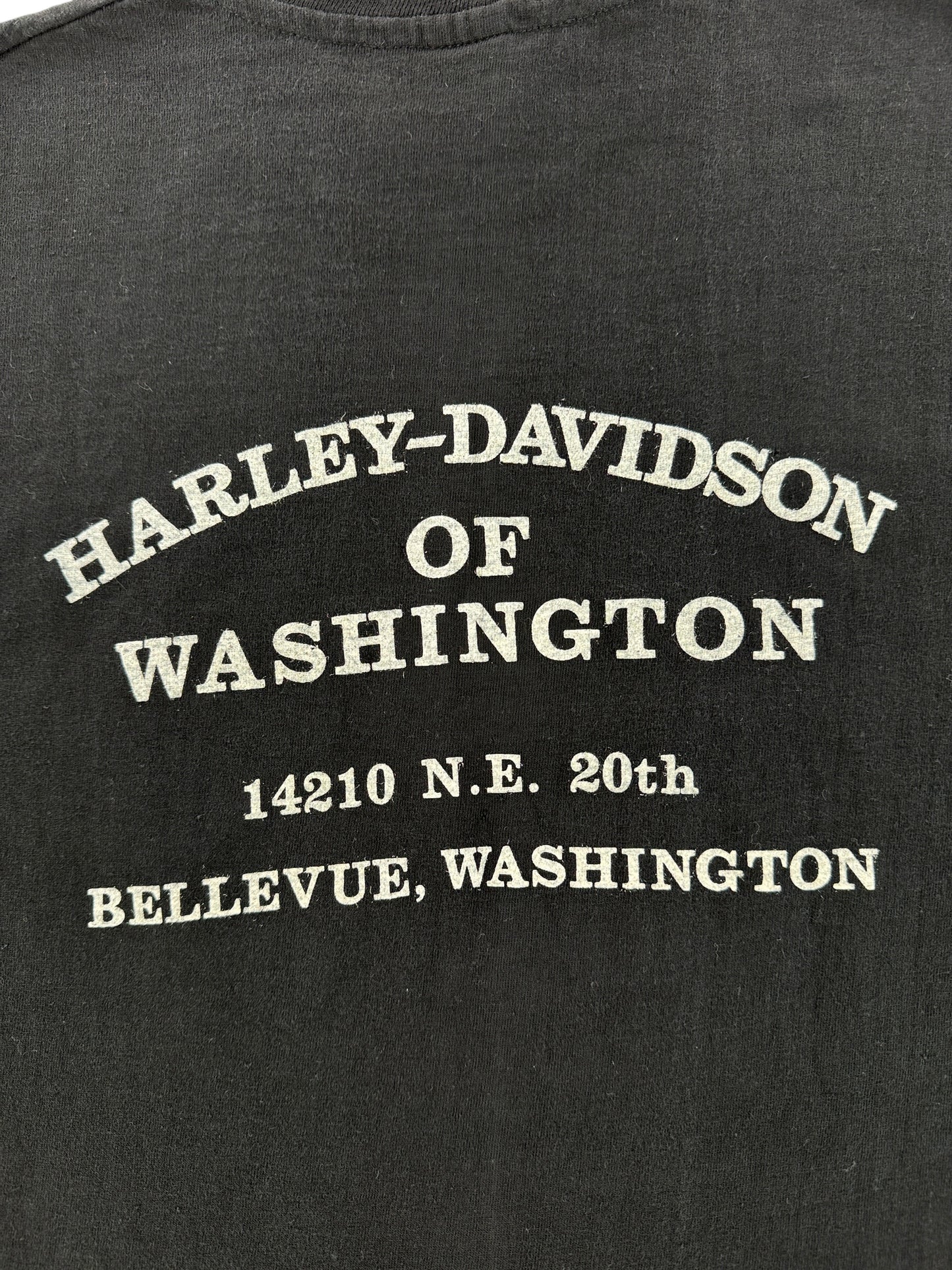  Back Graphic of Vintage Harley Davidson Legends Tee White SZ M (Fits S)
