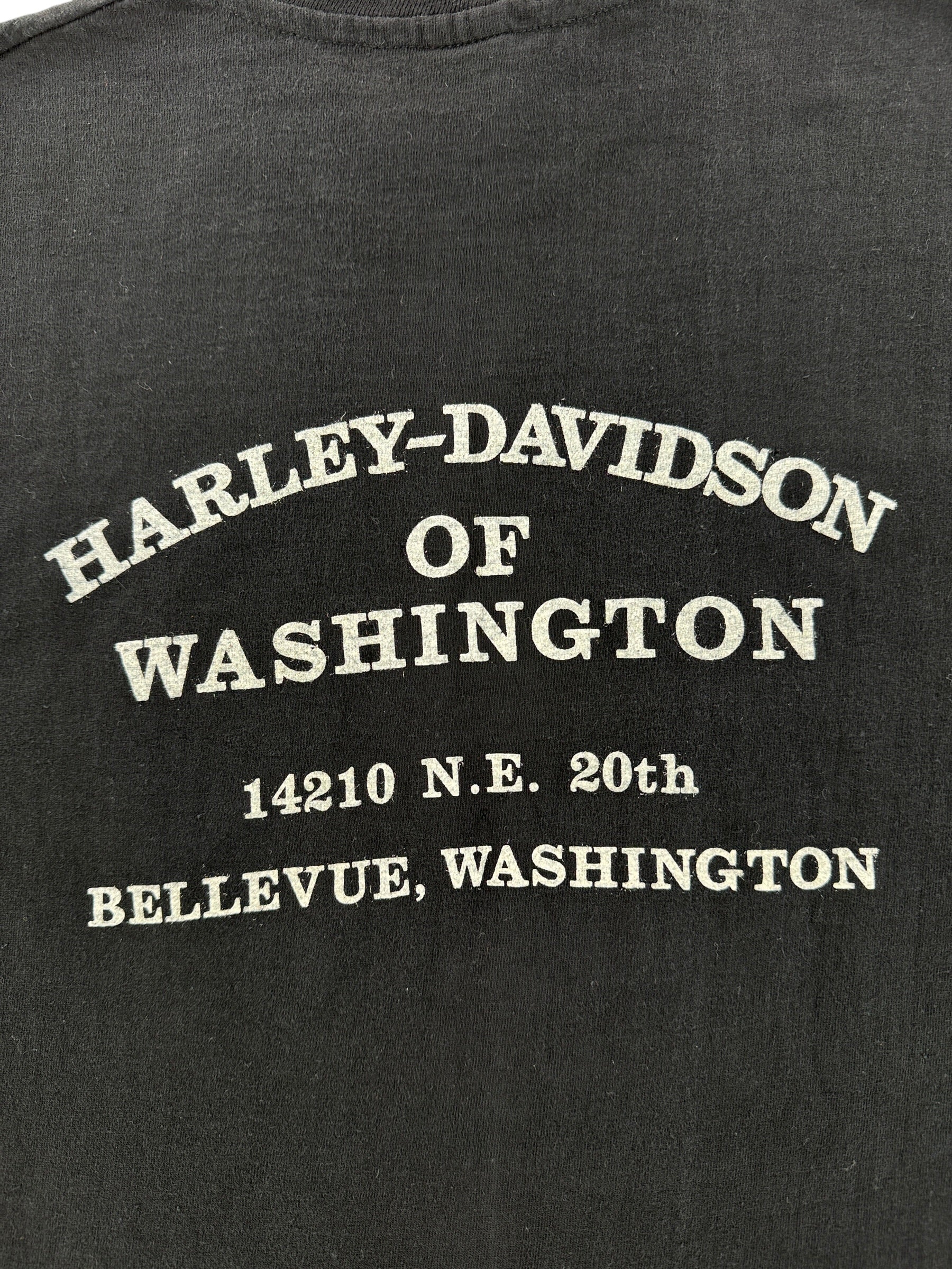  Back Graphic of Vintage Harley Davidson Legends Tee White SZ M (Fits S)
