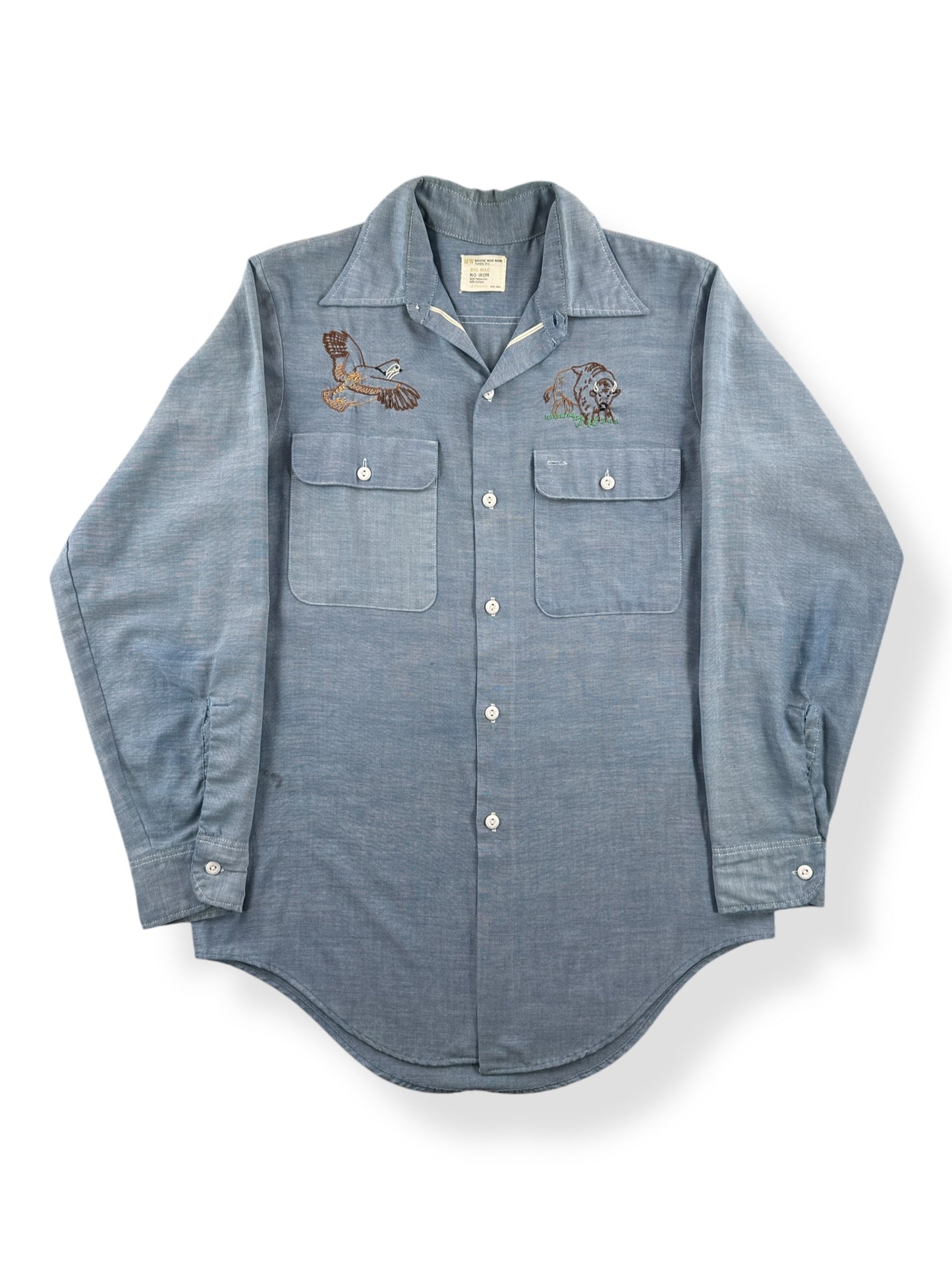 Front of Vintage Big Mac Selvedge Chambray W/ Chainstitching SZ M
