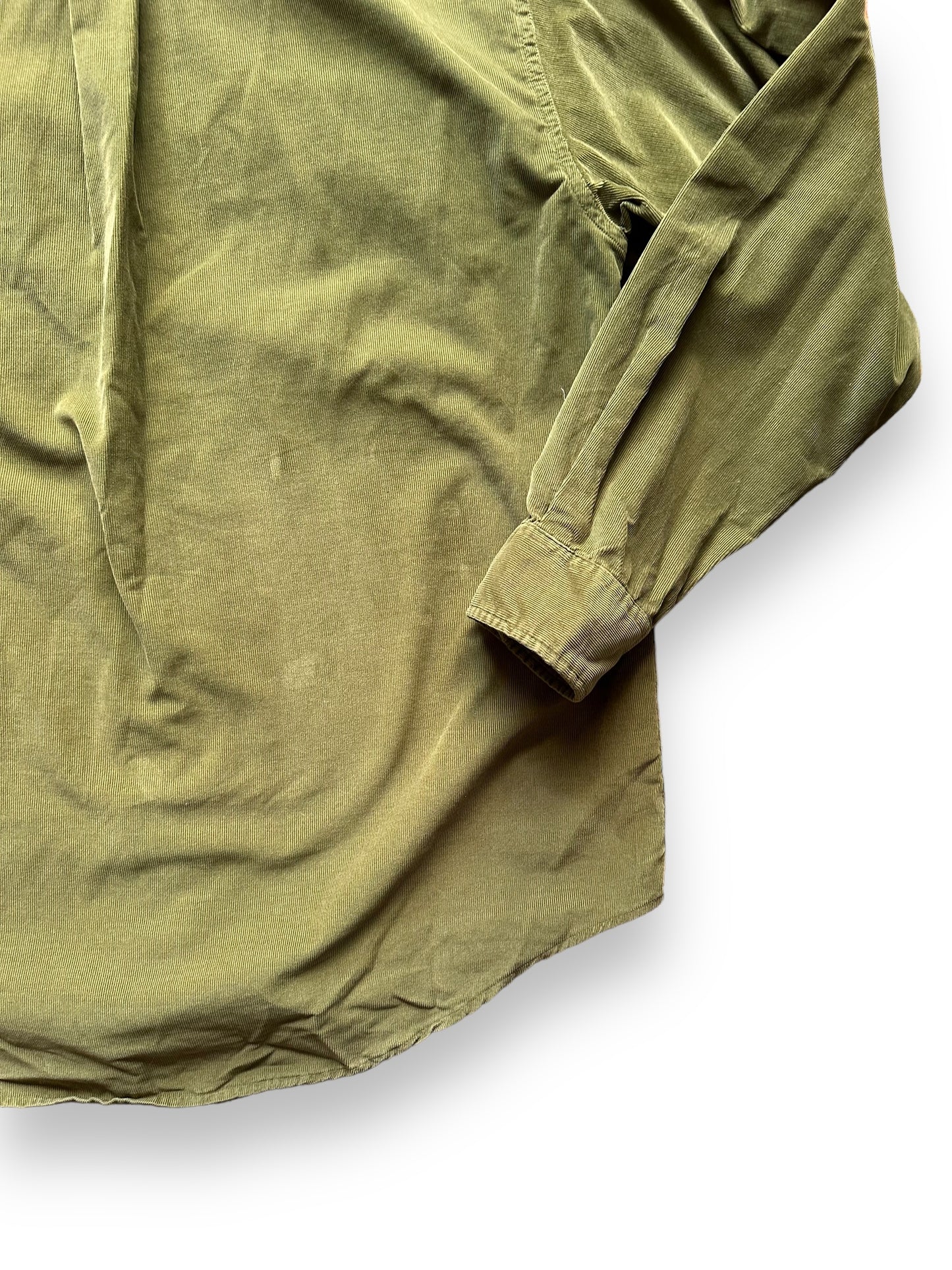 Filson Green Corduroy Shirt SZ M |  Barn Owl Vintage Goods Seattle | Filson Bargain Outlet