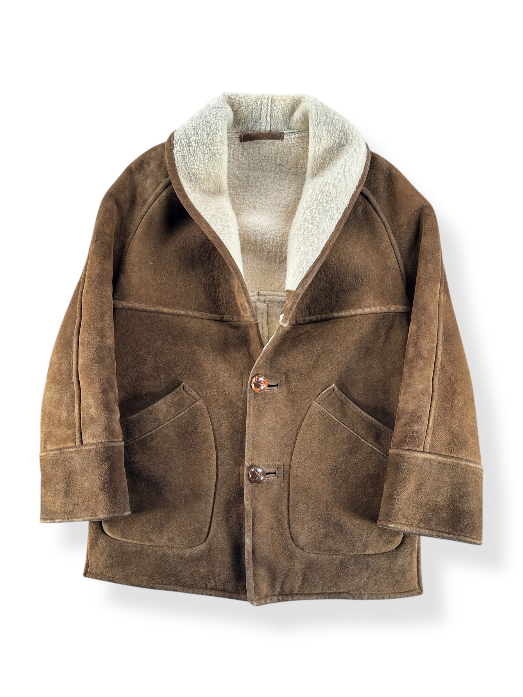 Front of Vintage Wicking Shearling Jacket SZ 36