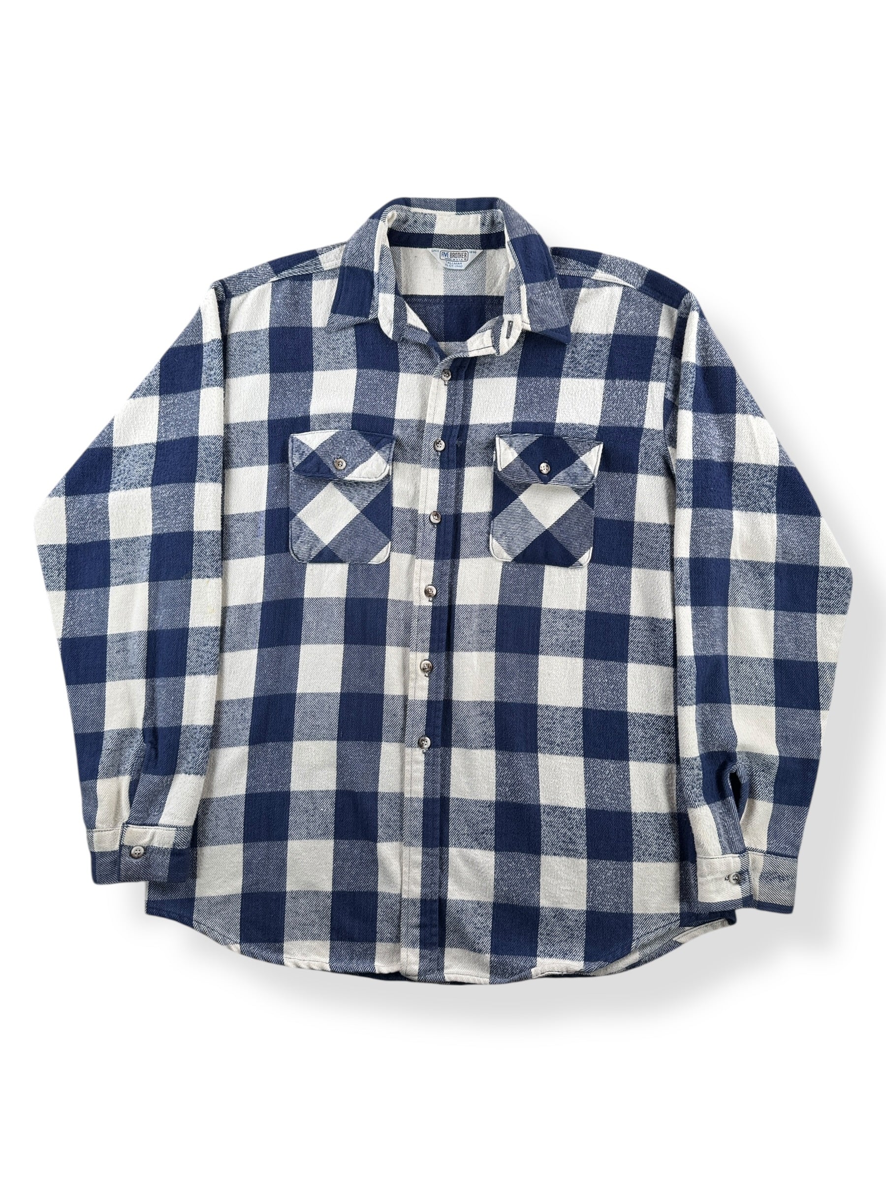 Front of Vintage Five Brothers Cotton Flannel XL Tall