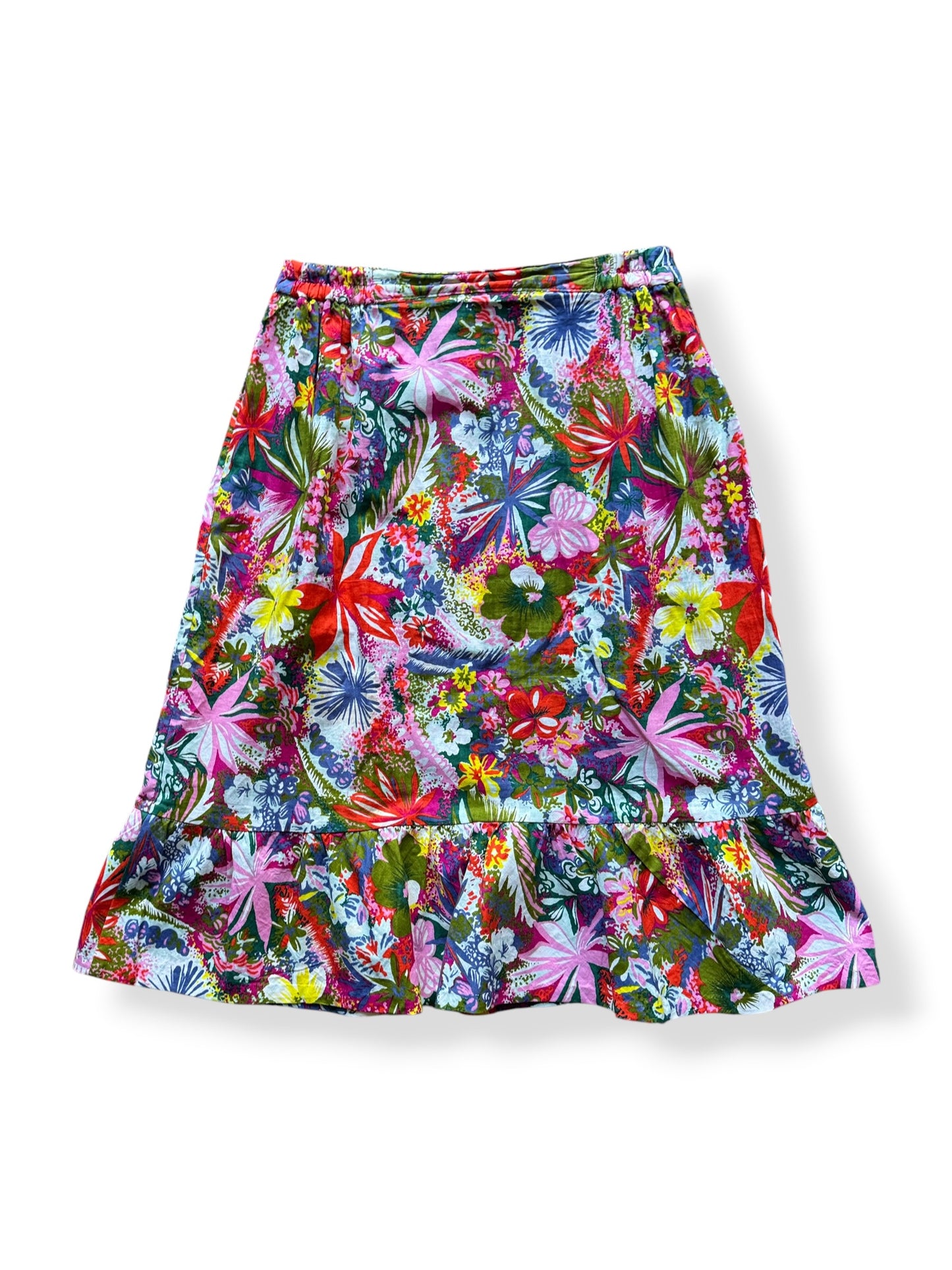 Skirt on Vintage Fellini Floral Blouse And Skirt Set SZ S