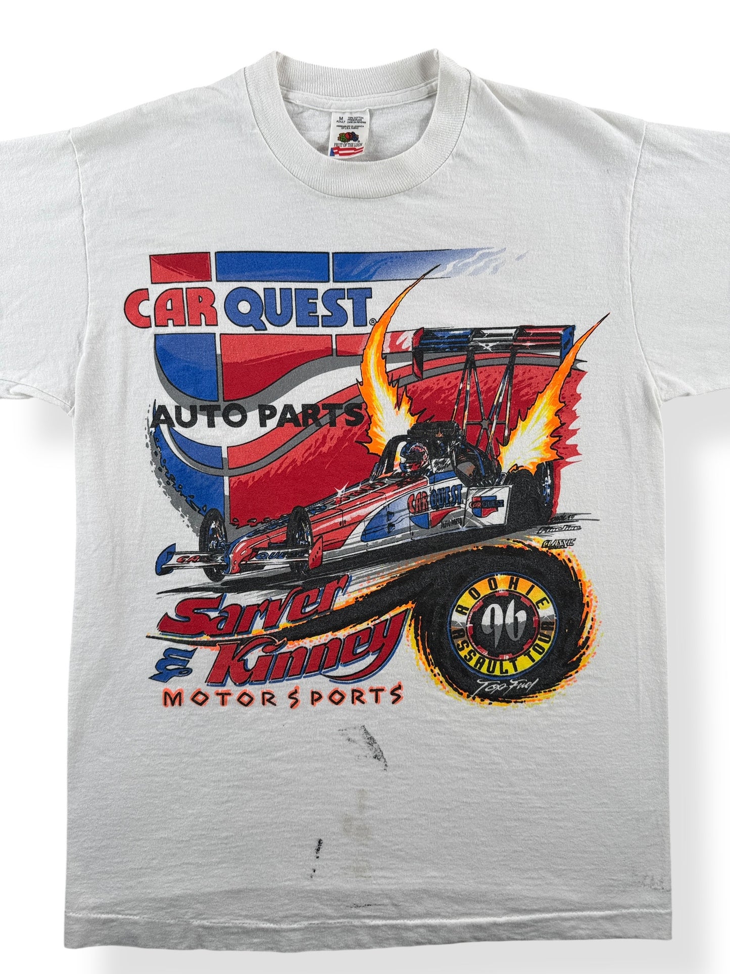 Front Close Up of Vintage Carquest Autoparts Tee SZ M (Fits S)