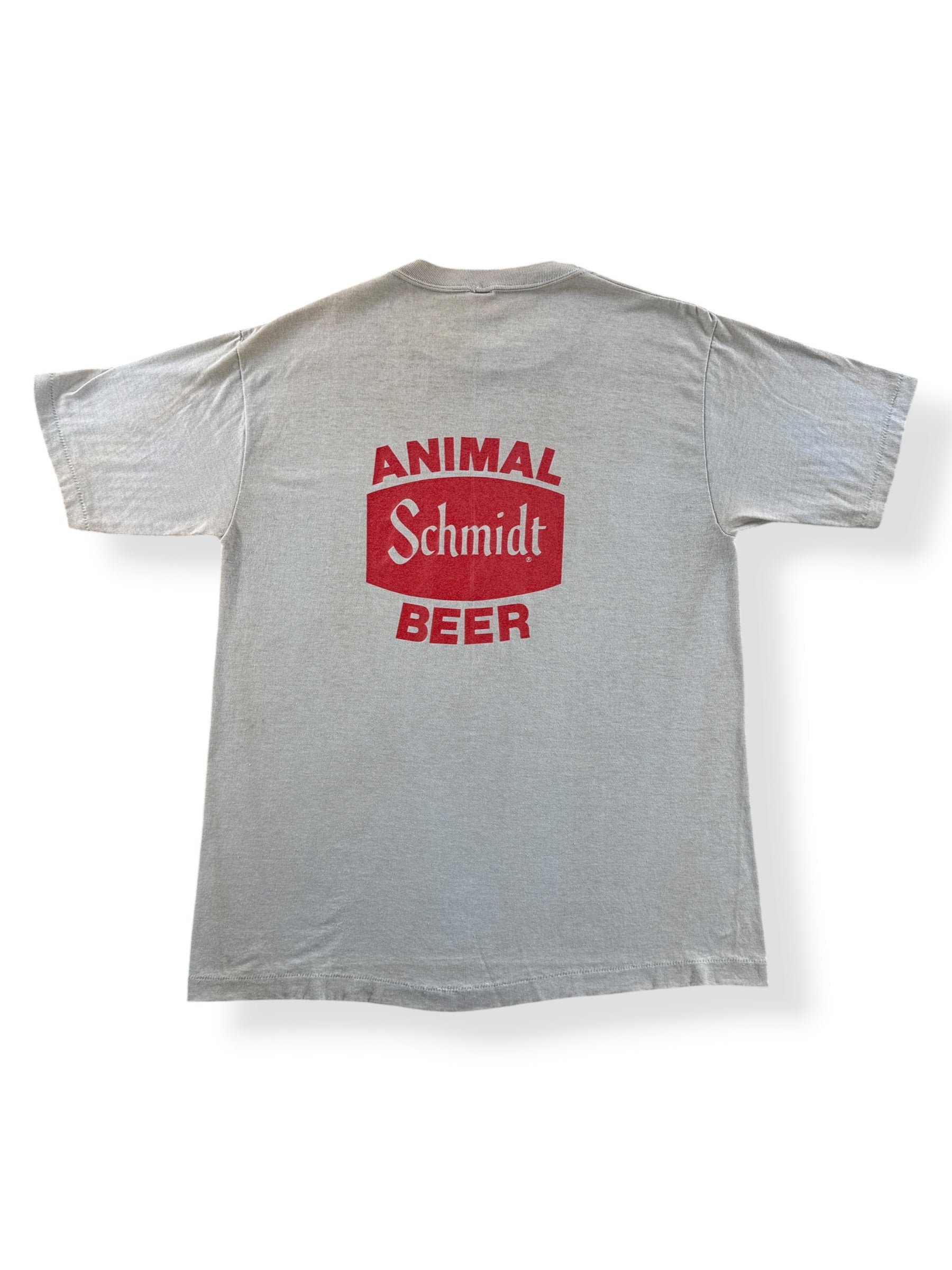 Back of Vintage Get Schmidt Faced Beer Tee SZ L (Fits M)
