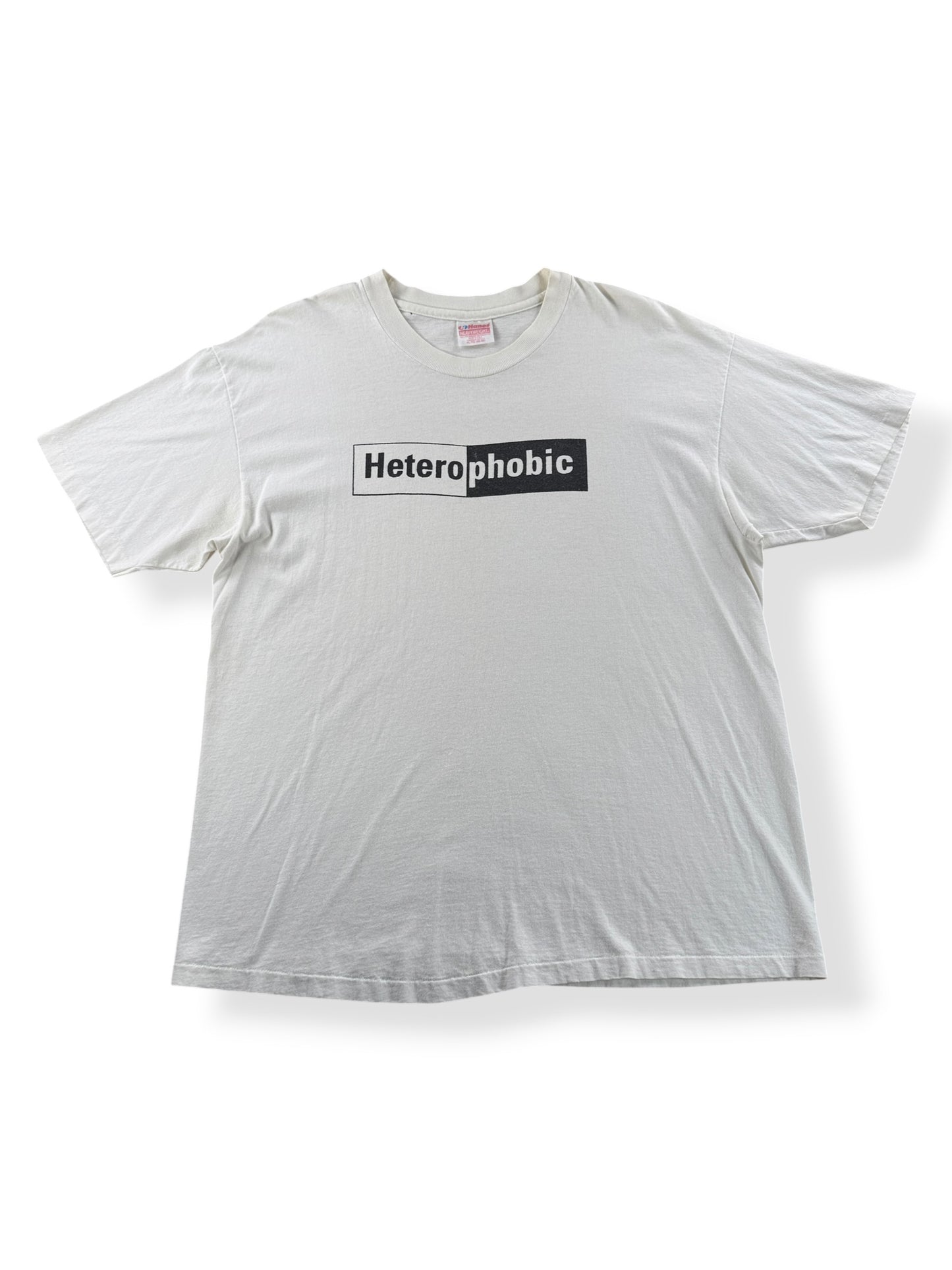 Front of Vintage 1990s Heterophobic Tee XL