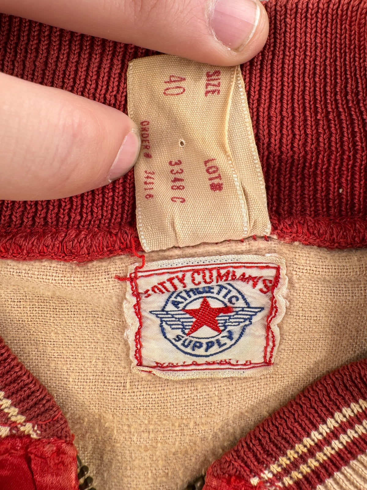 Tags on Vintage Southland Satin Basketball Jacket SZ L