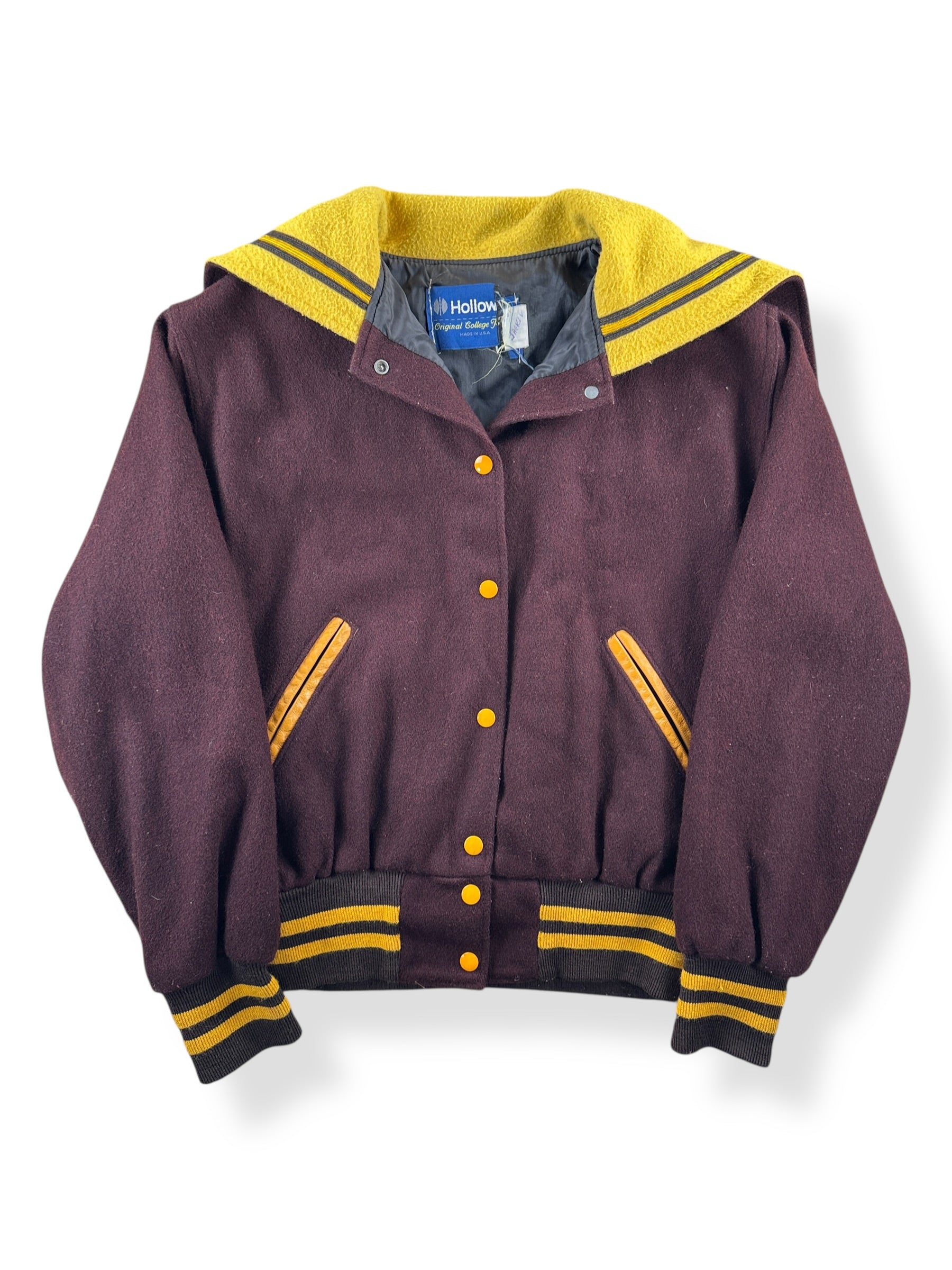 Front of Vintage Hooded Varsity Jacket SZ L