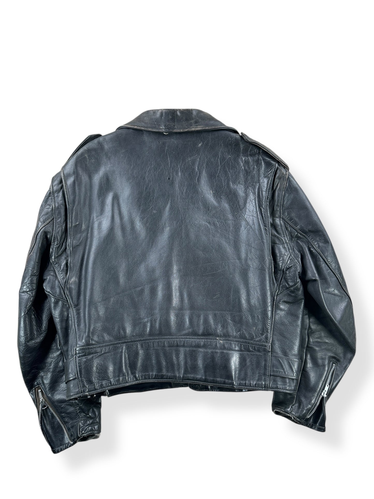 Back of Vintage Cycle Rider Leather Jacket SZ 46