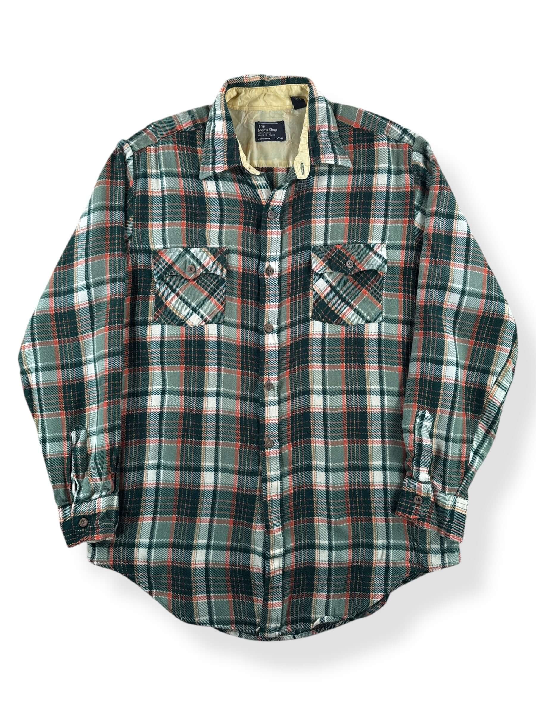 Front of Vintage 100% Acrylic Sears Flannel SZ L Tall AS IS