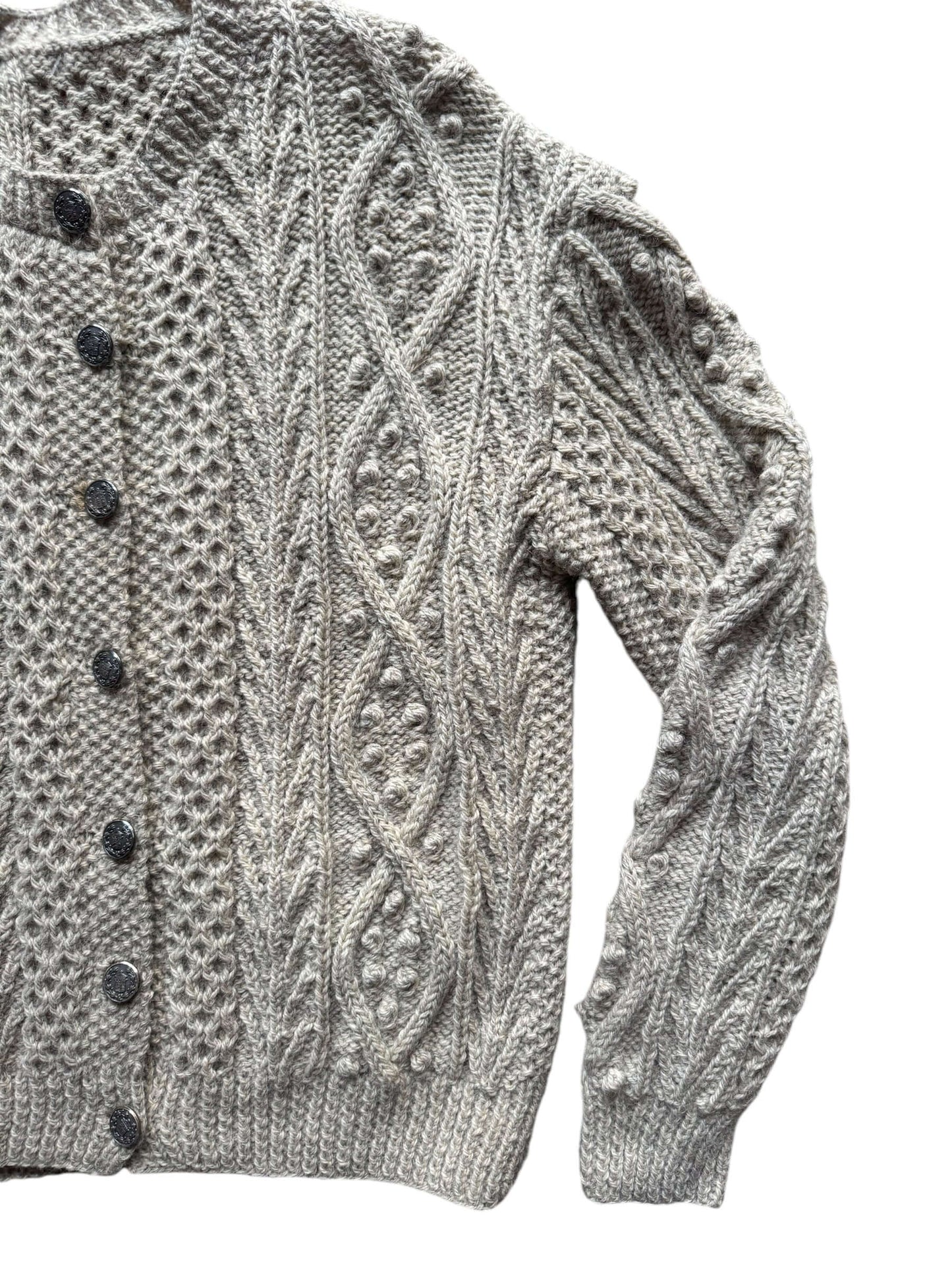 Vintage Heather Grey Handmade Cardigan M