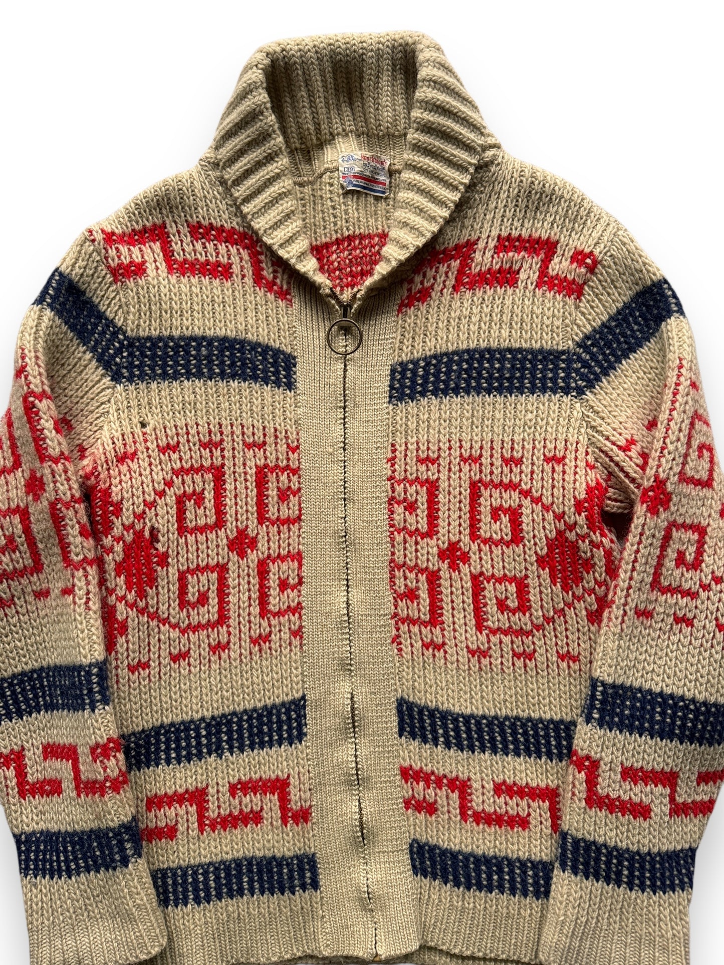 front close up of Vintage Pendleton Knockabouts Westerly Sweater SZ 38