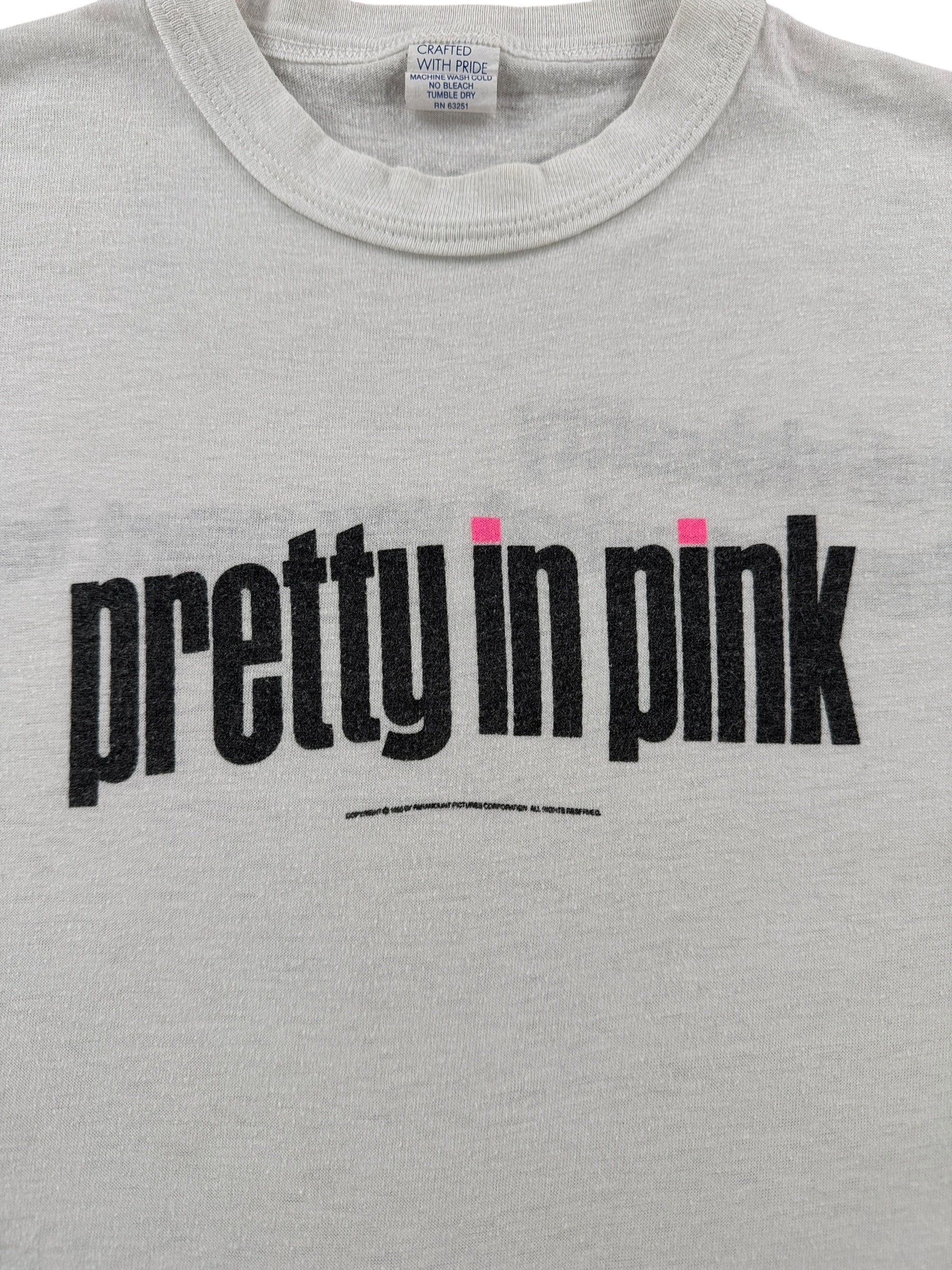 Graphic of Vintage John Hughes Pretty in Pink Tee SZ S