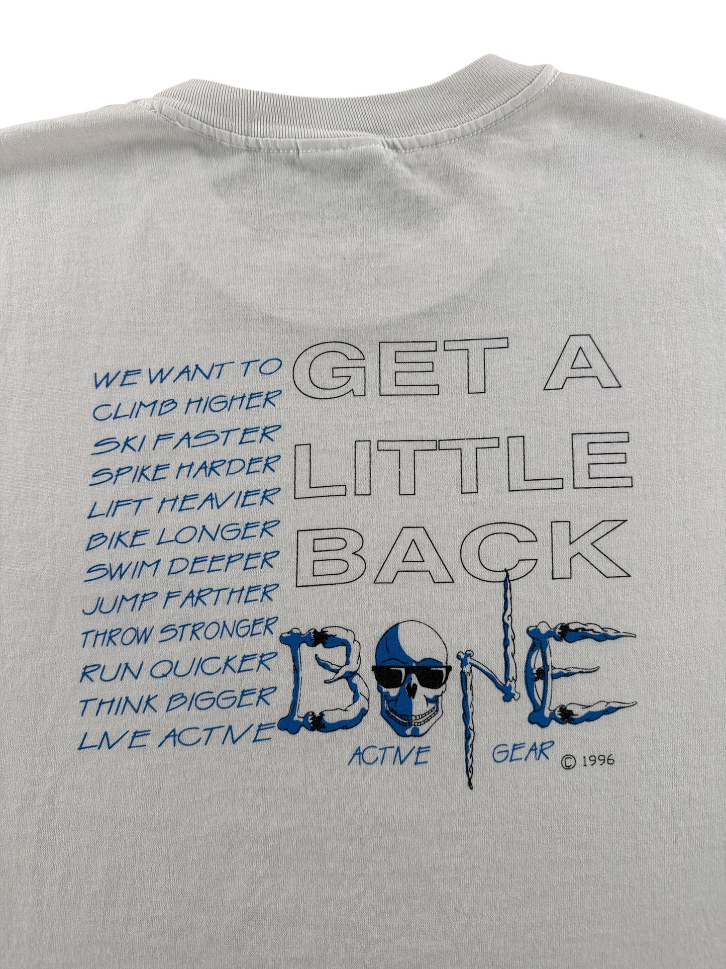 Back Graphic of Vintage Bone Active Gear Tee SZ XL