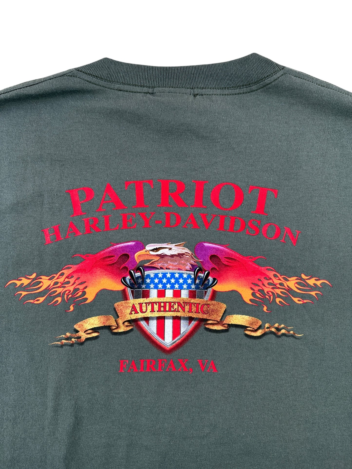 Back Graphic of Vintage Deadstock Harley Fairfax Tee SZ XL