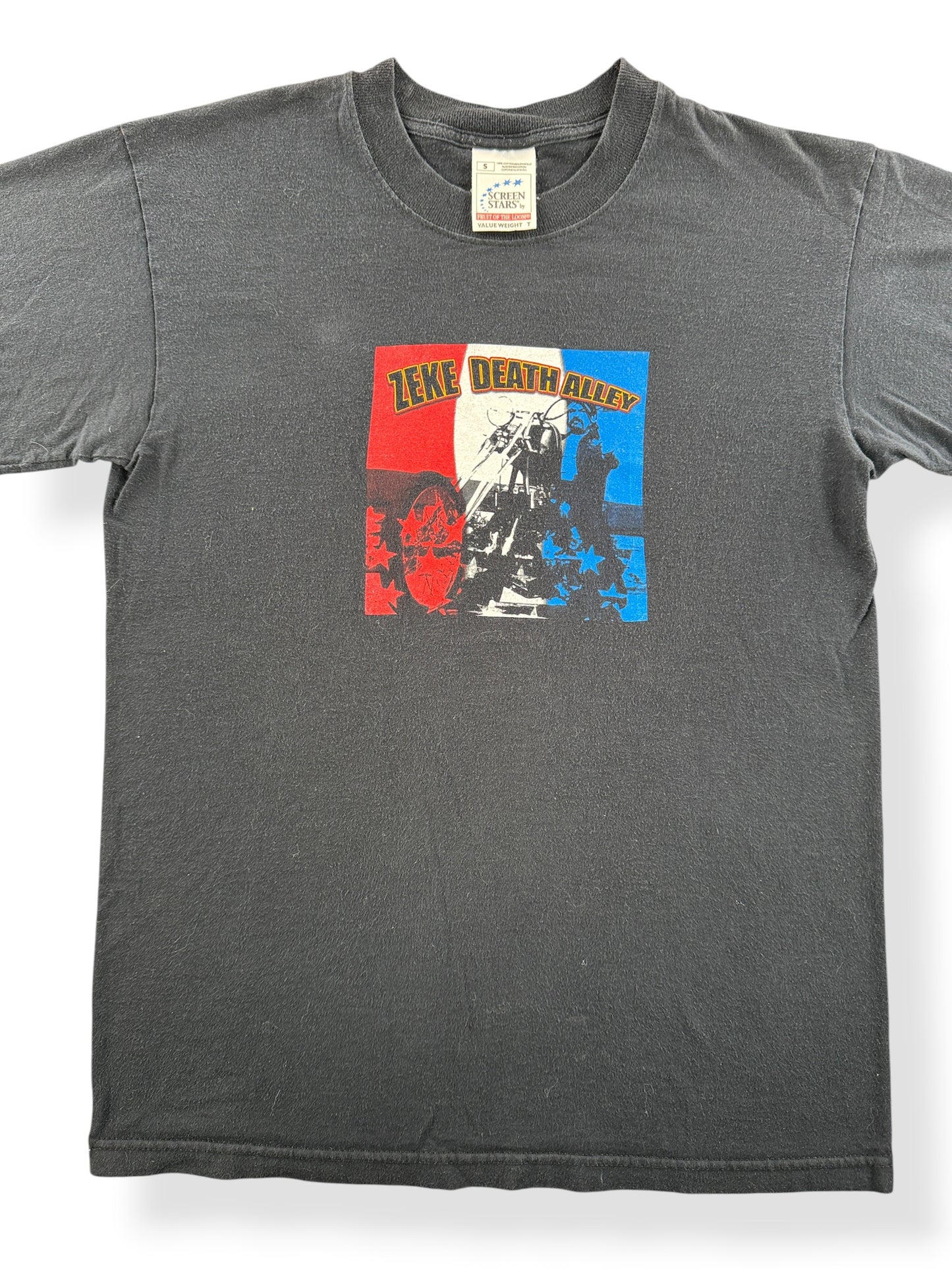 Front Close Up of Vintage Zeke Seattle Death Alley Band Tee SZ S