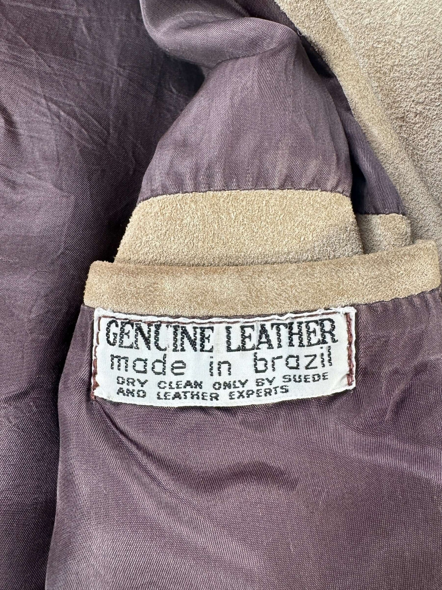 Label on Vintage McGregor International Suede Jacket SZ 46
