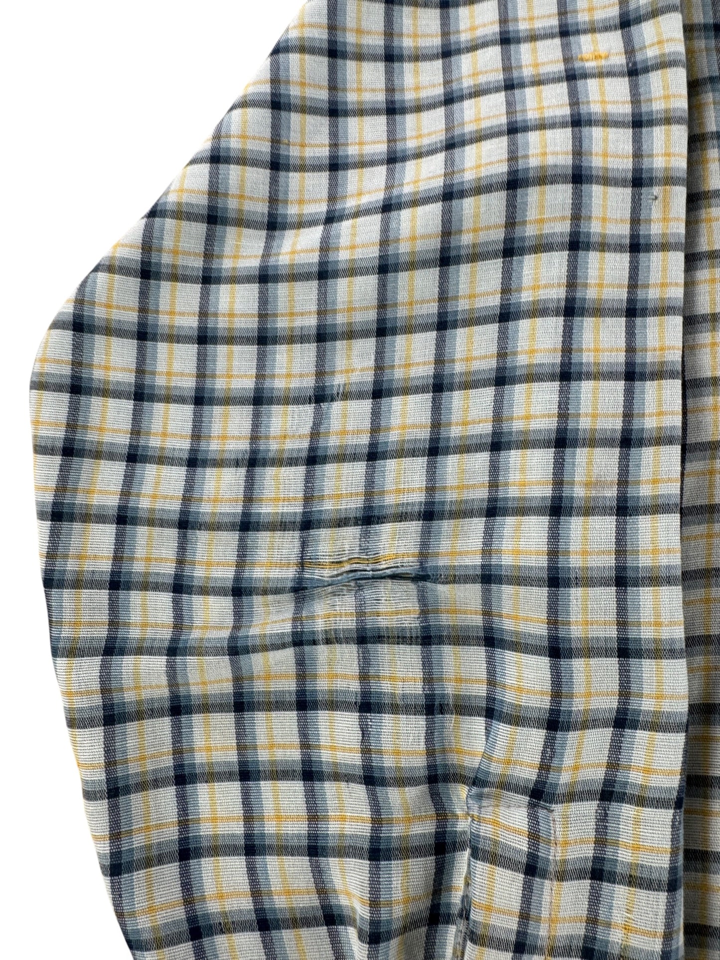Wear on Sleeve on Vintage JC Penney Plaid Longsleeve Shirt SZ M