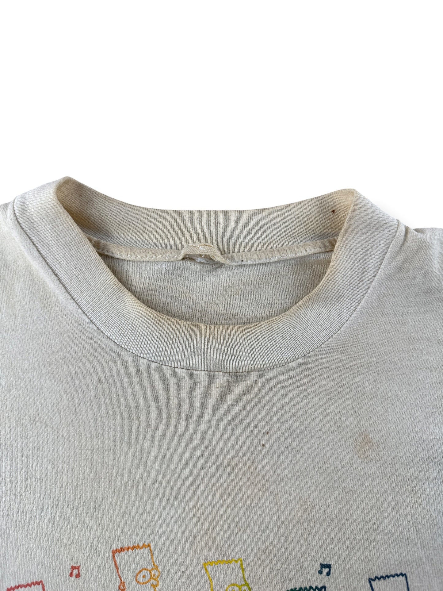 Collar on Vintage Bart Simpson Bart On Down The Line Tee SZ XL