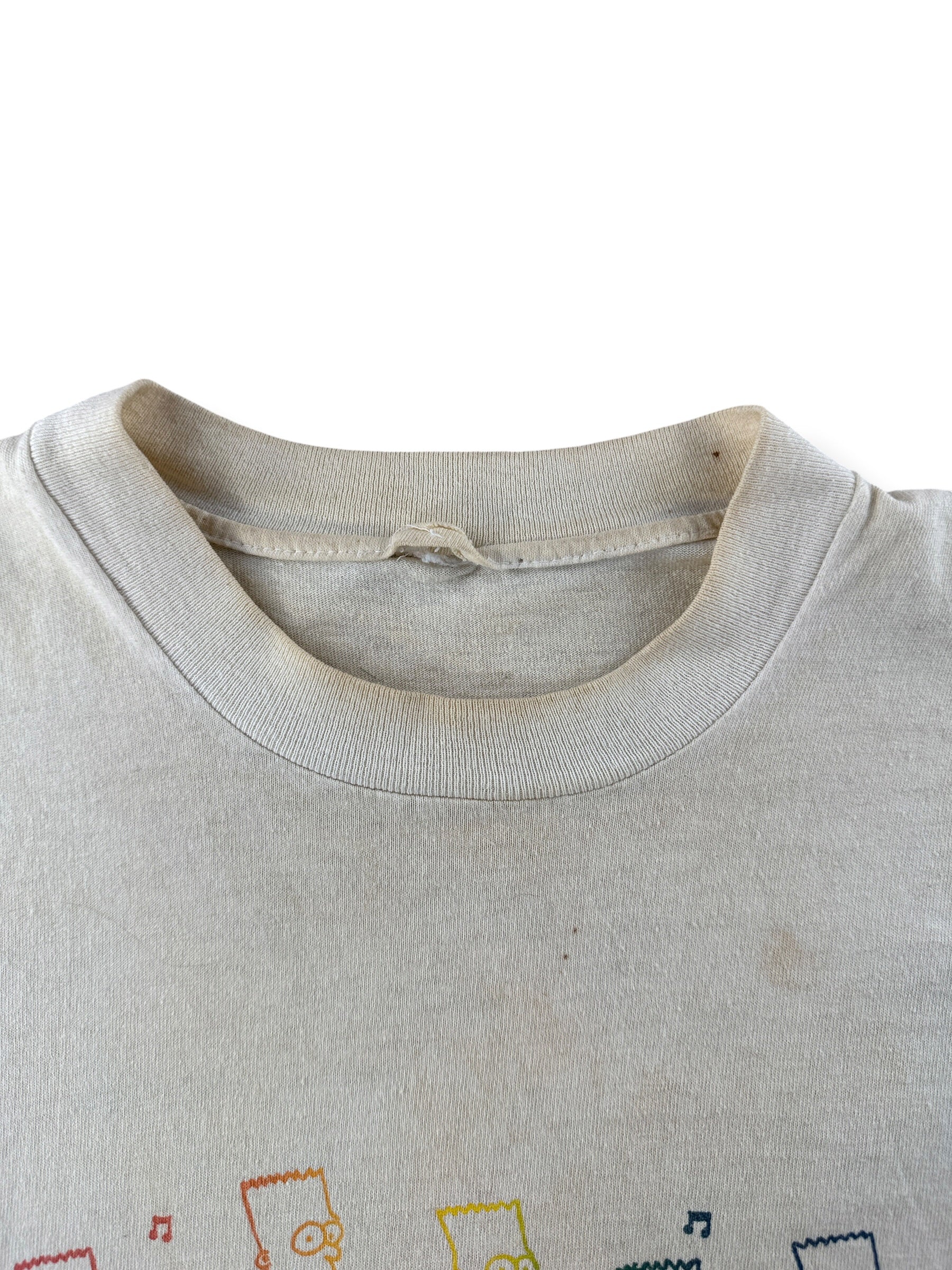 Collar on Vintage Bart Simpson Bart On Down The Line Tee SZ XL